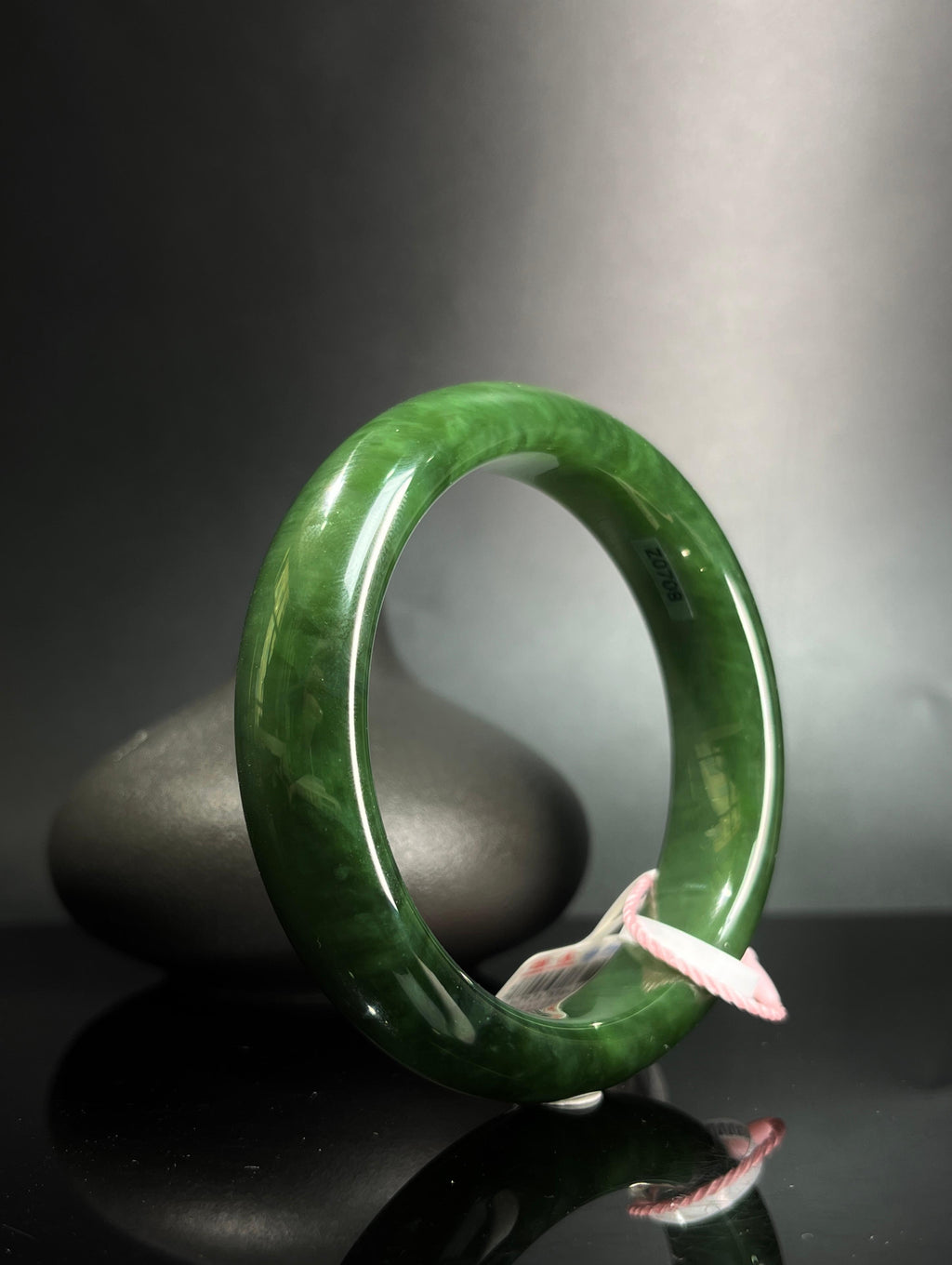 和田玉碧玉手镯（卡60）（yc242059）