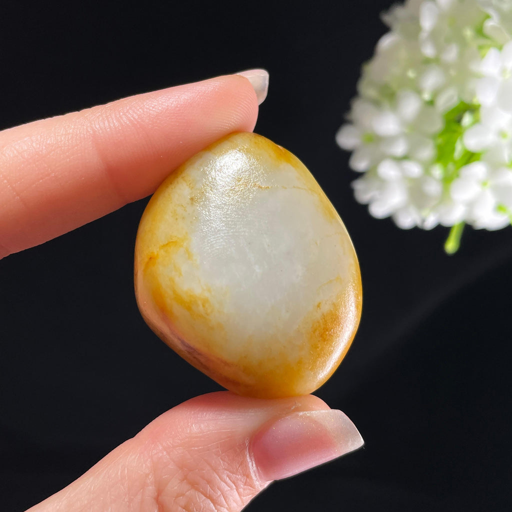 和田玉“金沁裹玉”黄沁金包银籽料（yc394050）