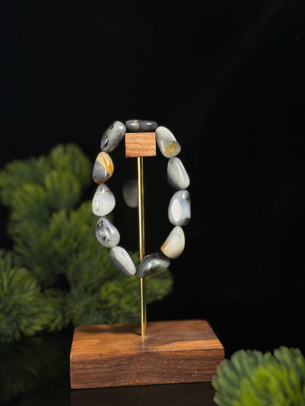 新疆和田玉精品青花洒金皮原籽手串（12颗）（yc474630）