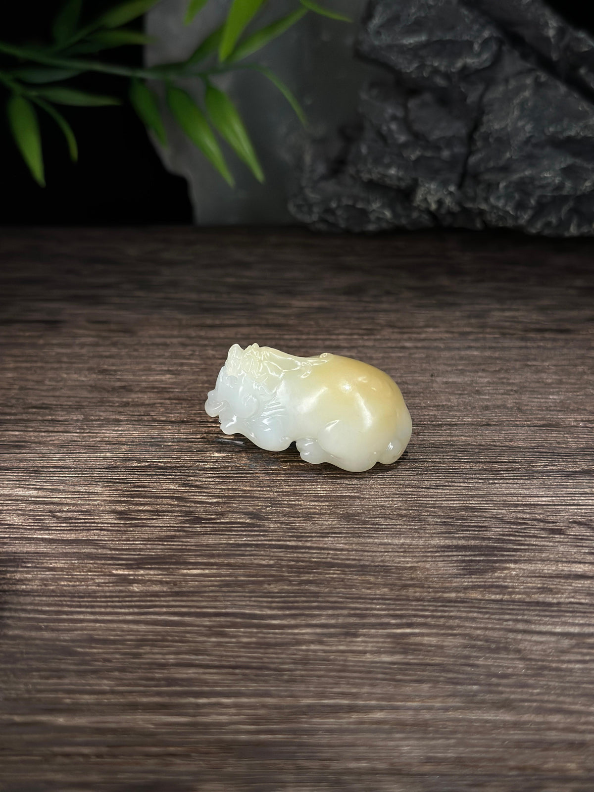 和田玉糖白貔貅挂件（yc731791）