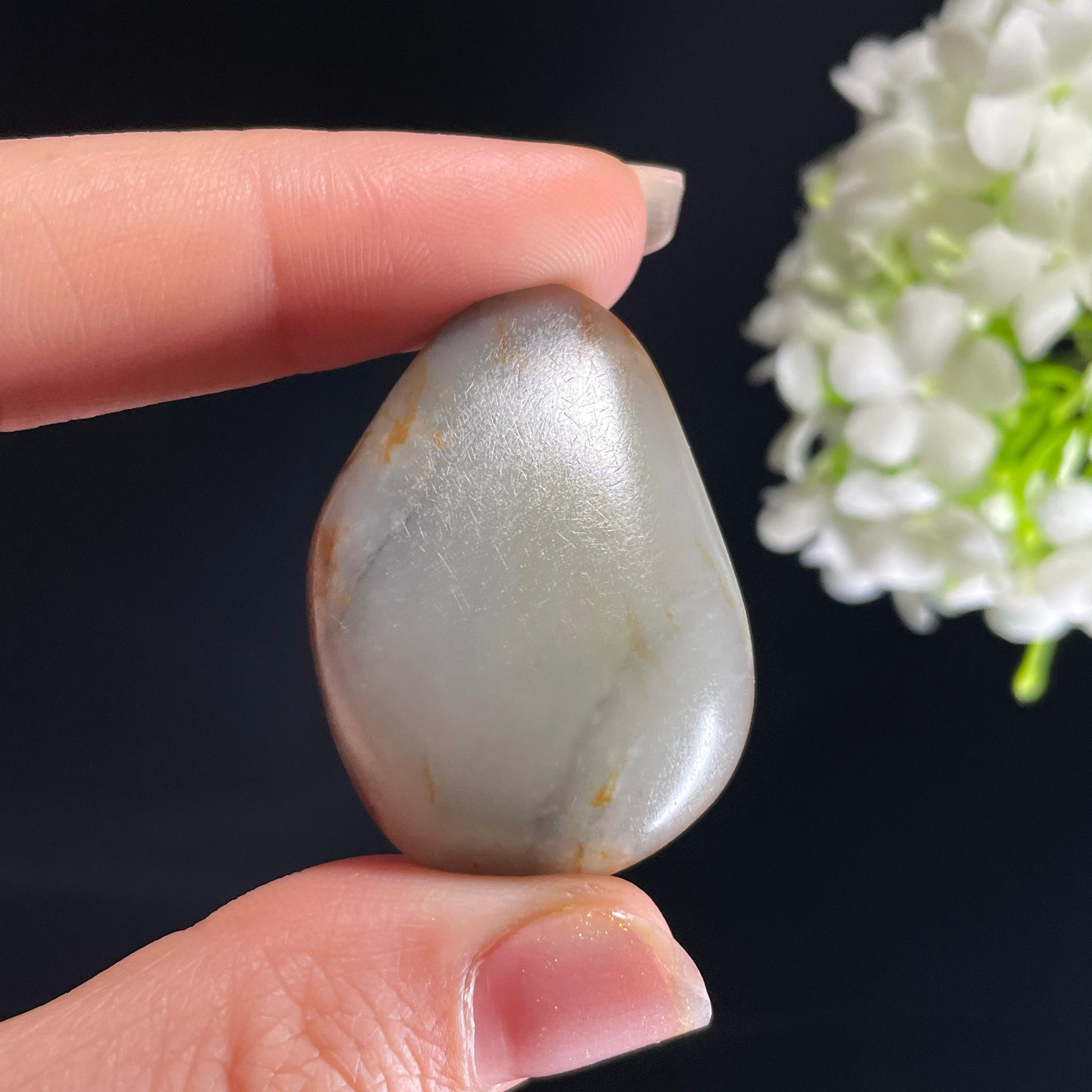 和田玉青花“寒浦沉霞”红皮籽料（yc408739）