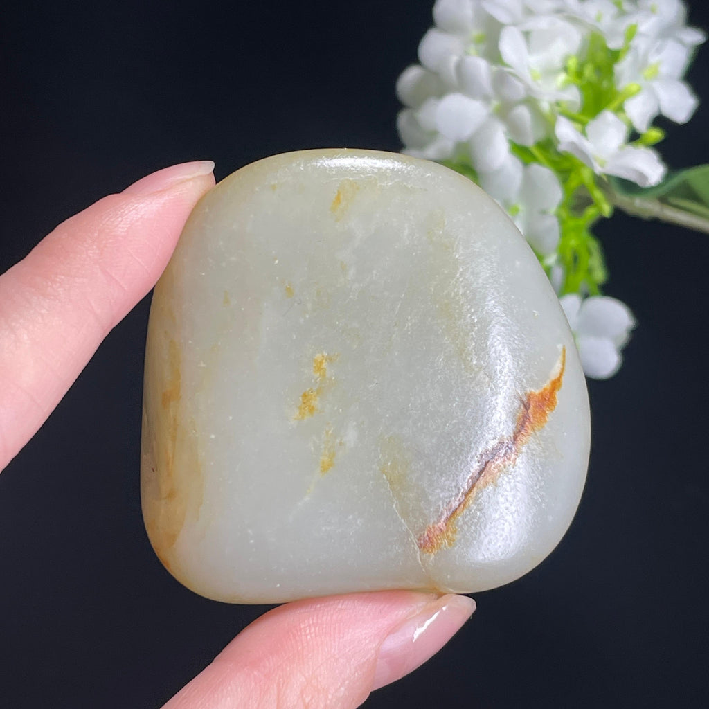 和田玉青白玉“金痕入梦”洒黄皮籽料（yc316445）