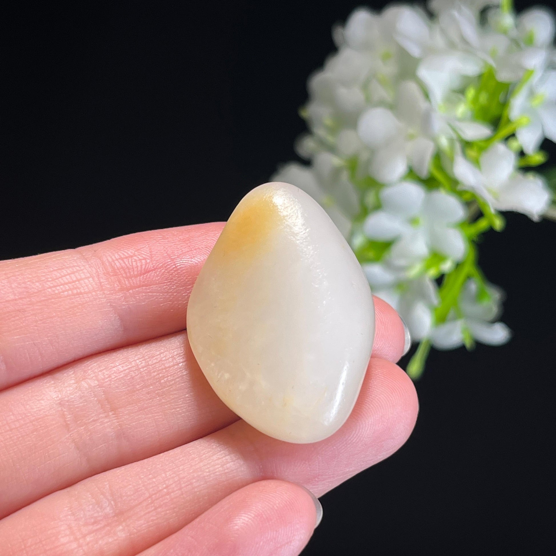 和田玉白玉“月晕金阙”洒金皮籽料（yc337568）