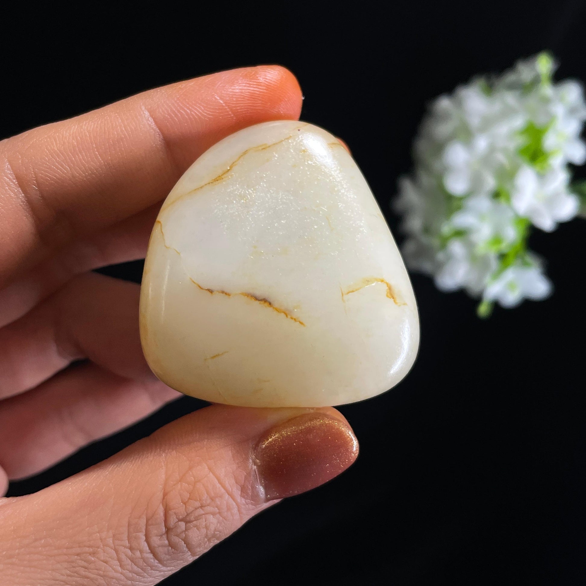 和田玉白玉“云丝漫卷”洒金皮籽料（yc375294）