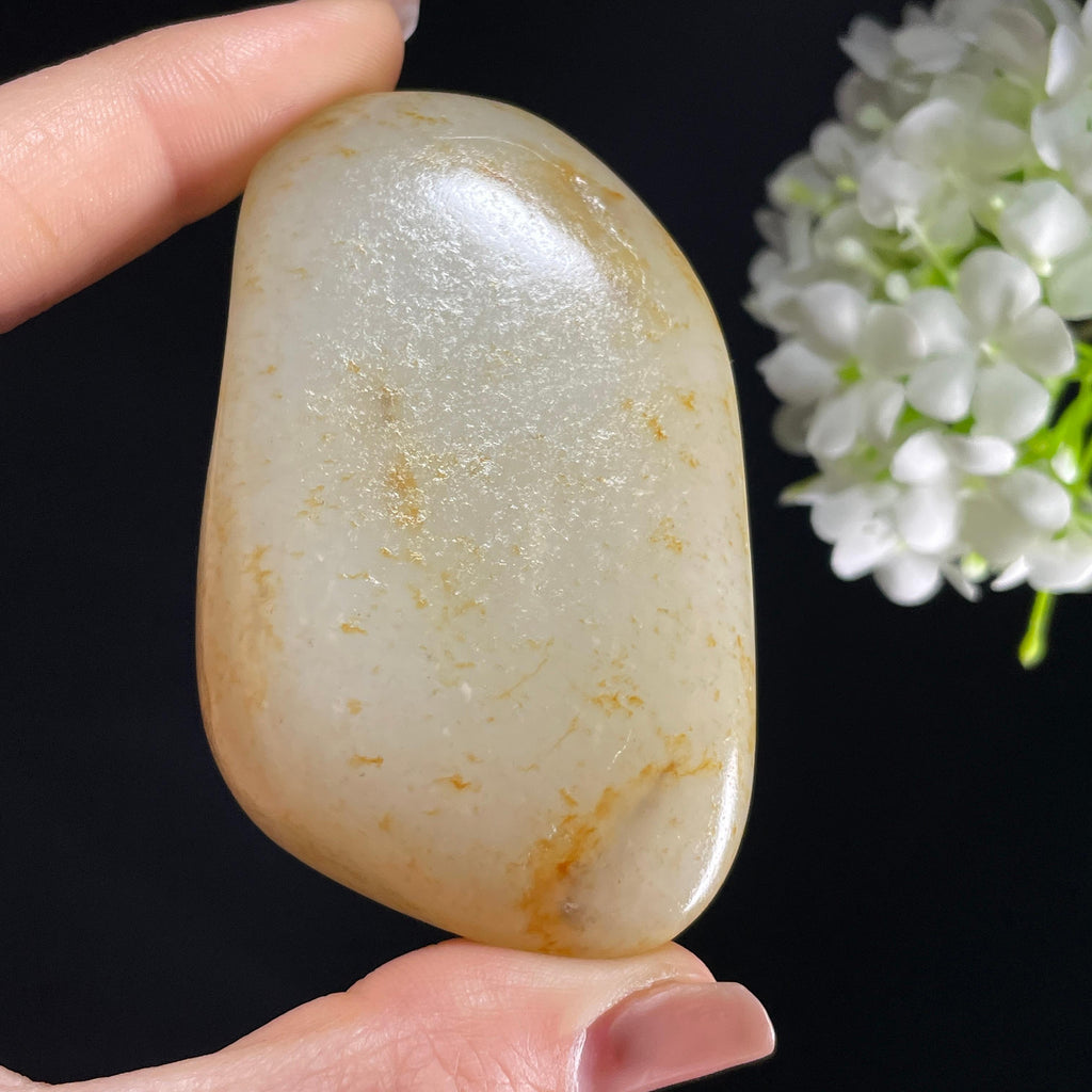 和田玉白玉“秋阳洒玉”洒金皮籽料（yc391288）