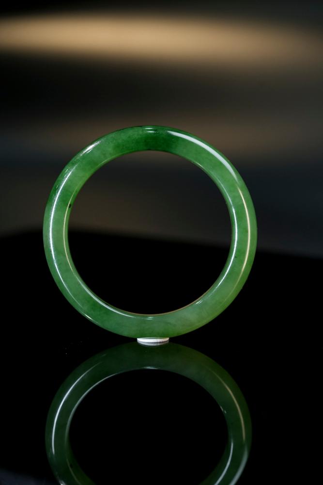 新疆天然和田玉碧玉手镯12（yc253309）