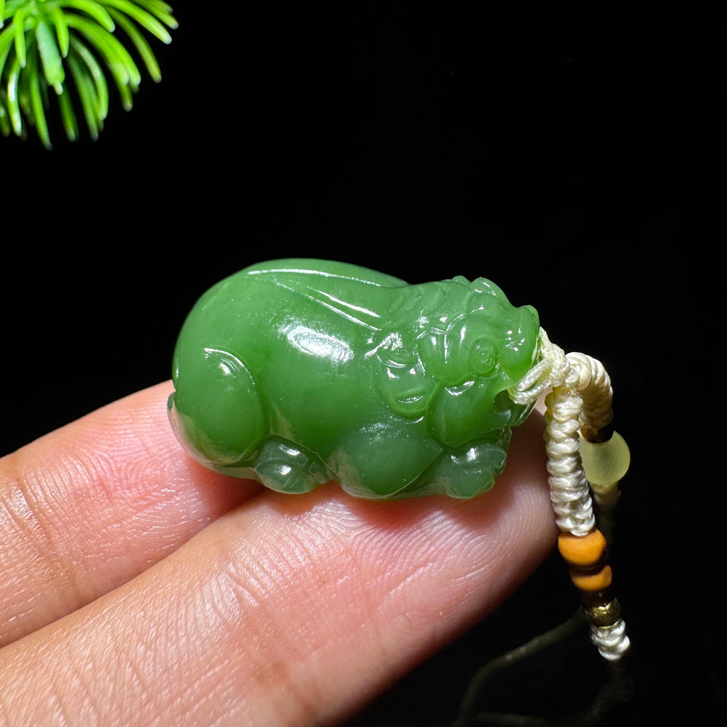 和田玉山料碧玉貔貅（yc697449）