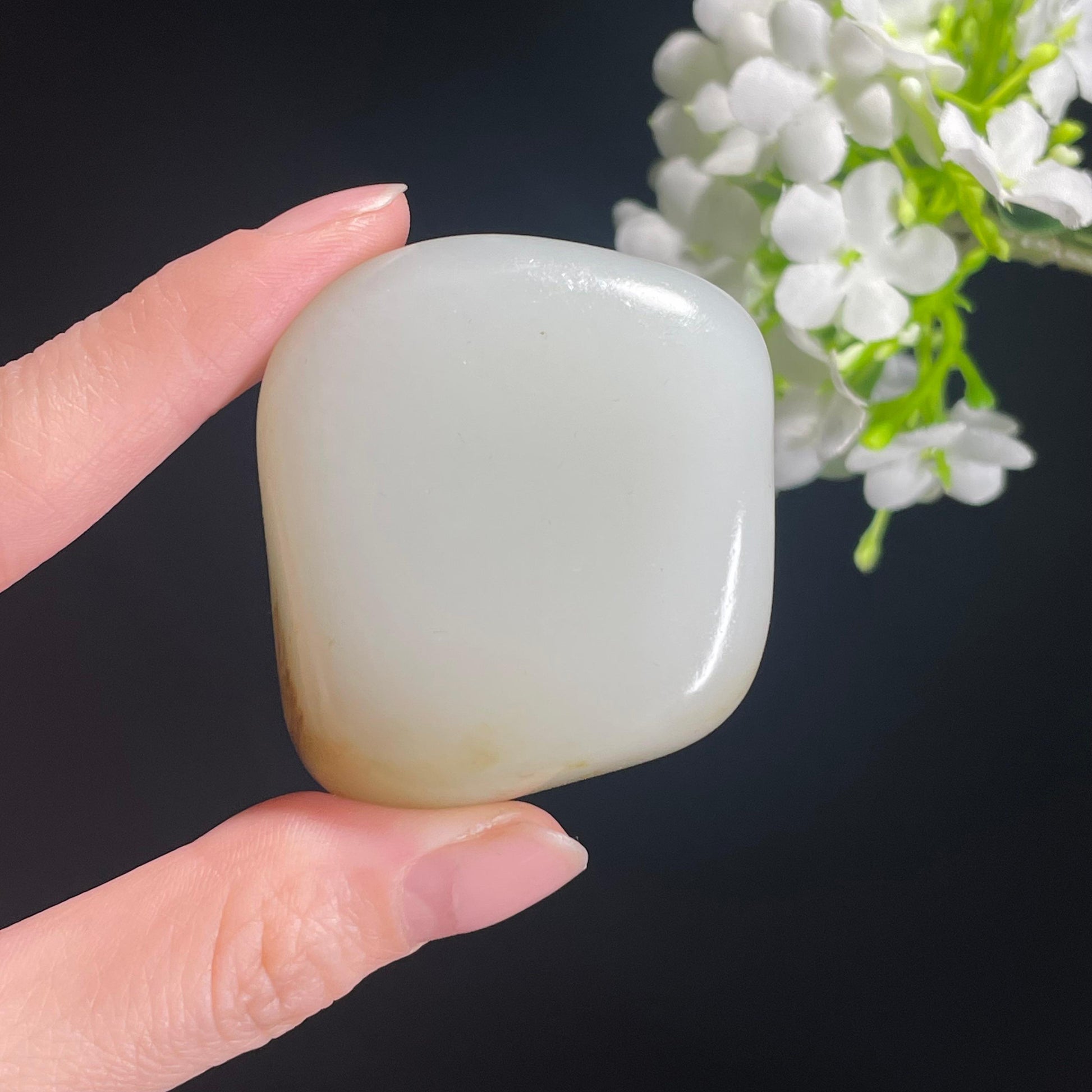 和田玉白玉洒金秋梨皮“云生半岫”籽料原石（yc311707）