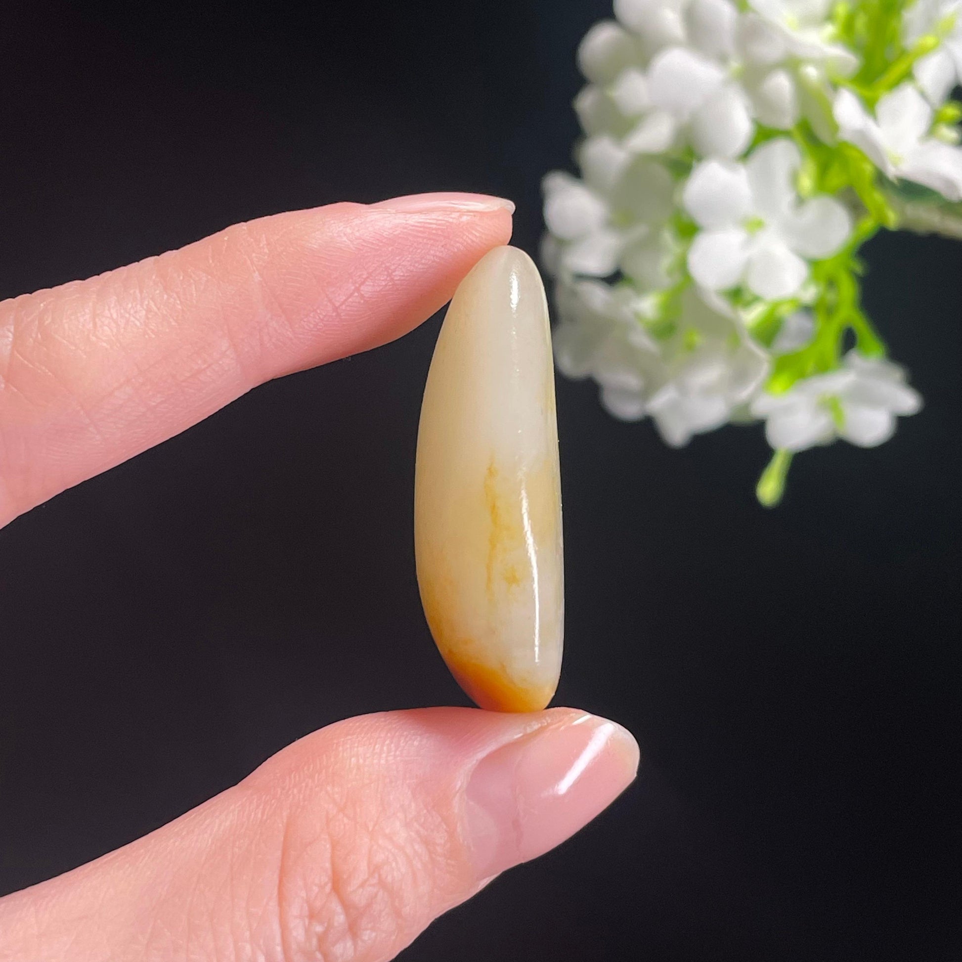 和田玉白玉聚红皮“秋江晚渡”籽料原石（yc311953）