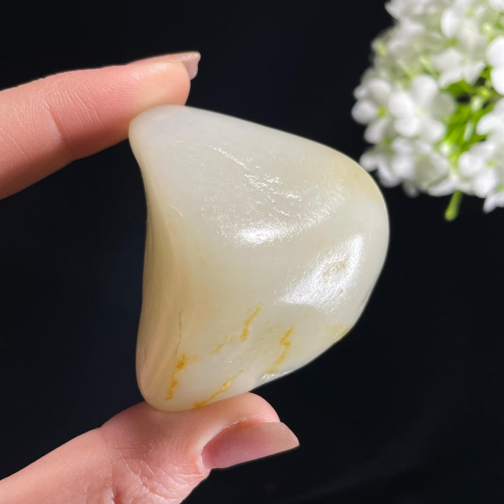 和田玉白玉“ 春山一线”洒金皮籽料（yc368502）