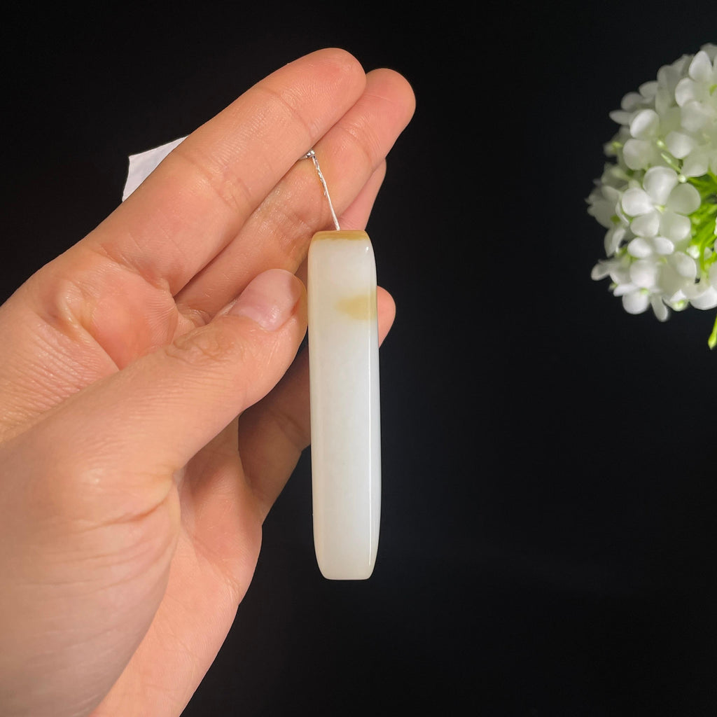和田玉糖白玉无事牌（yc314821）