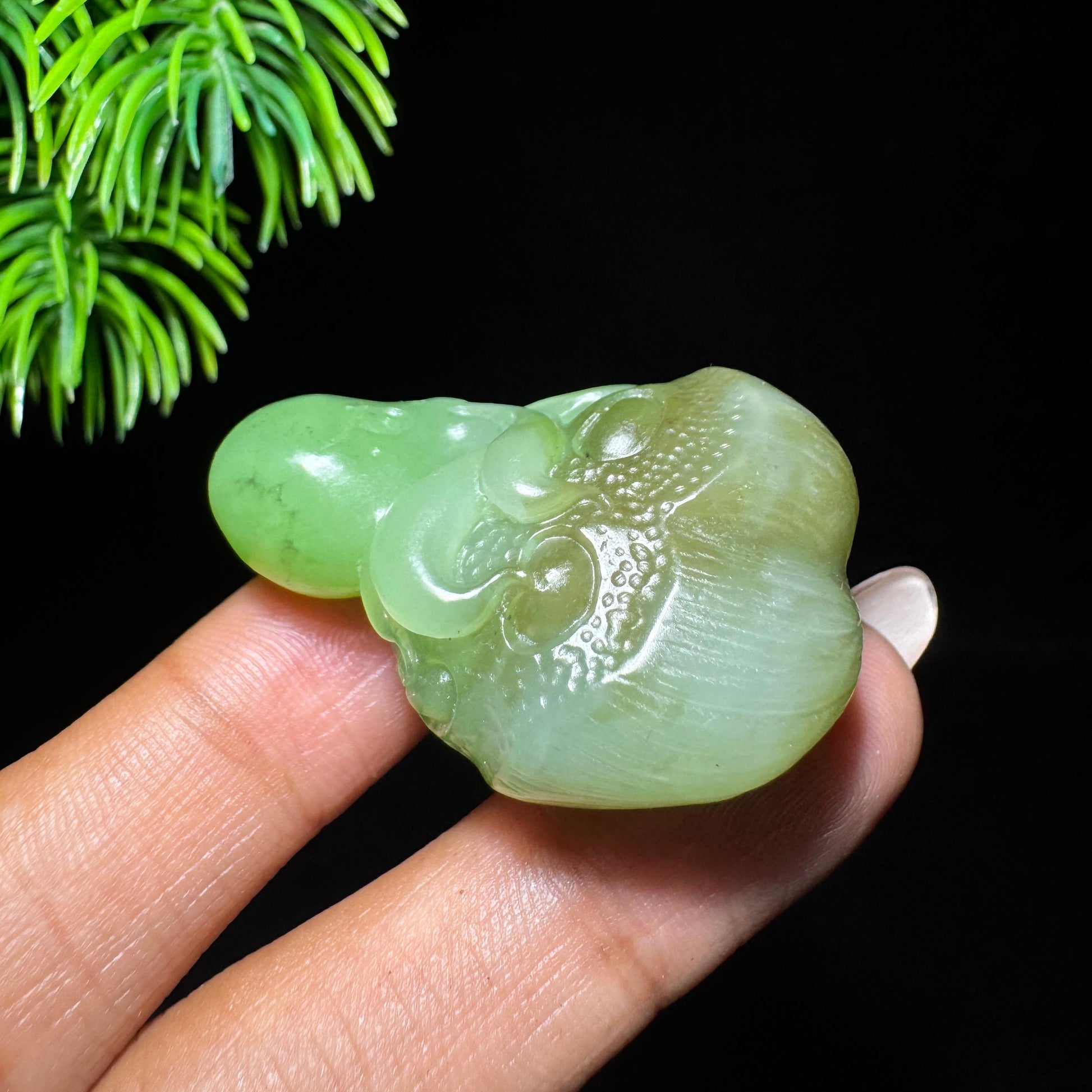 和田玉山料碧玉章鱼（yc712718）