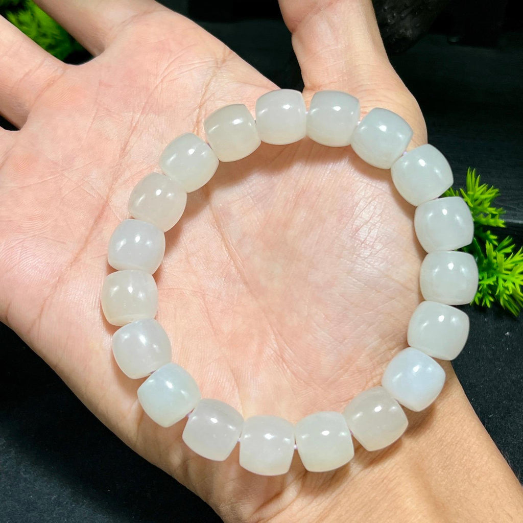 和田玉白玉老型珠手串（yc712907）
