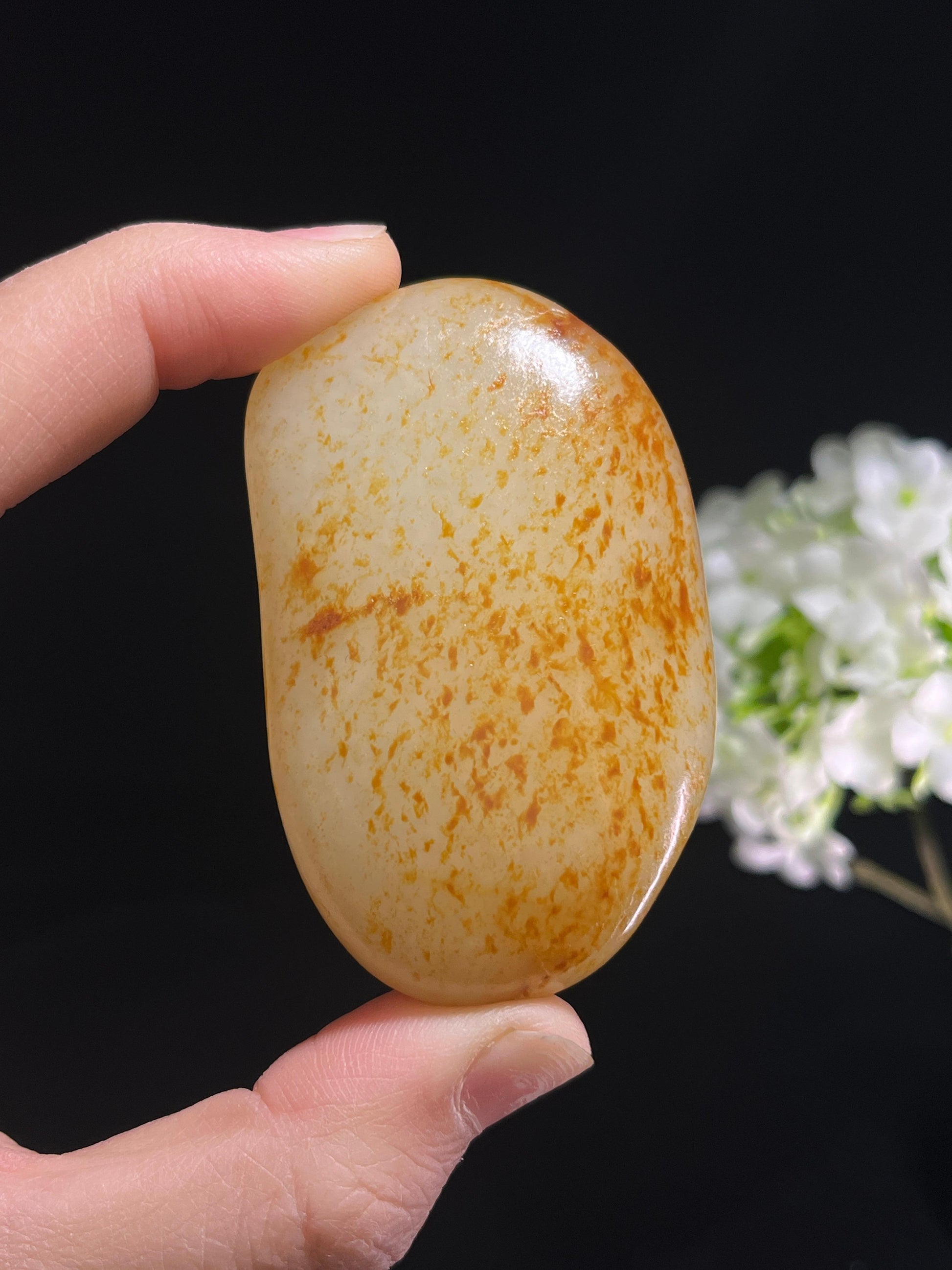 新疆和田玉收藏级洒金皮籽料原石（yc253643）