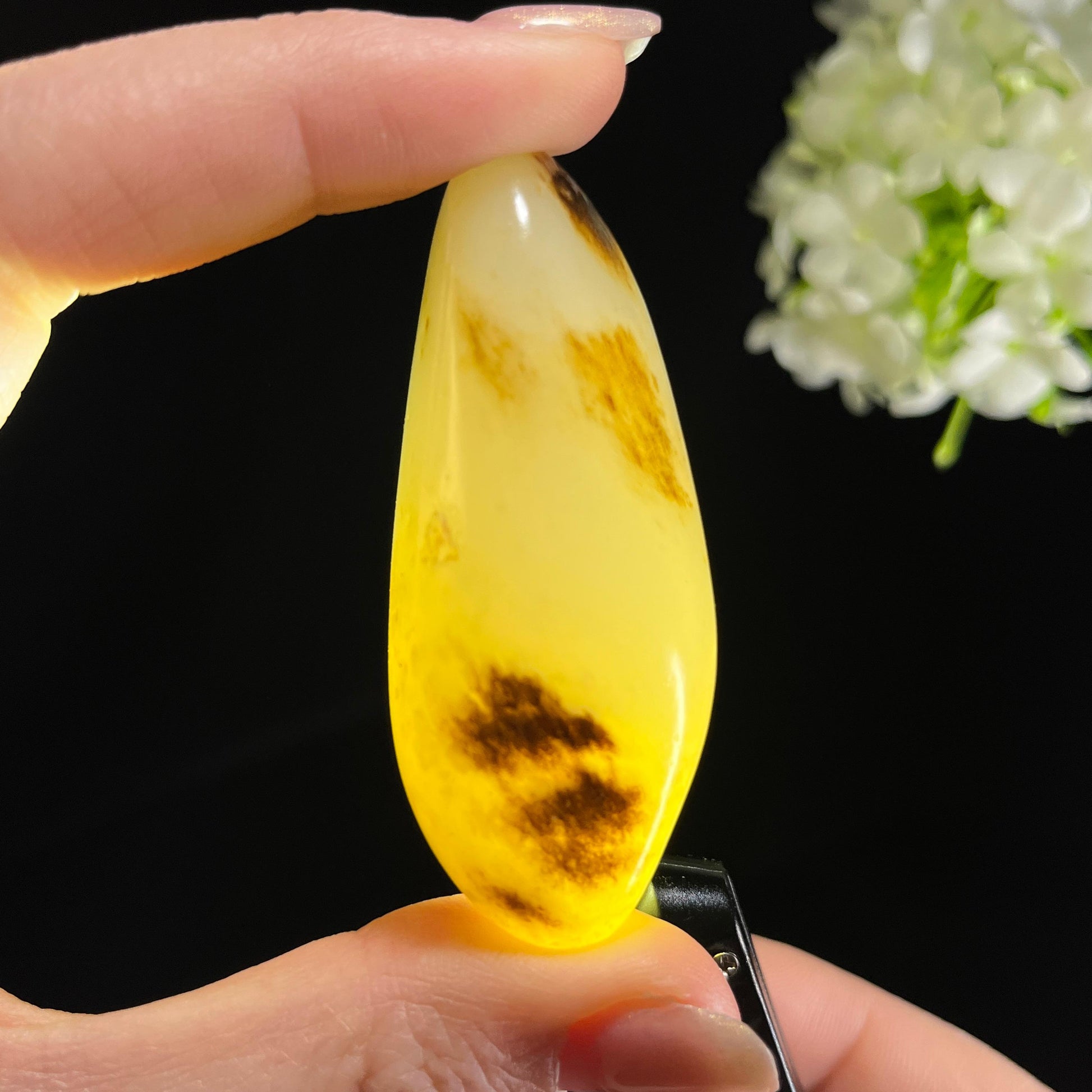 和田玉白玉“云溪秋山”意境彩皮籽料（yc353881）