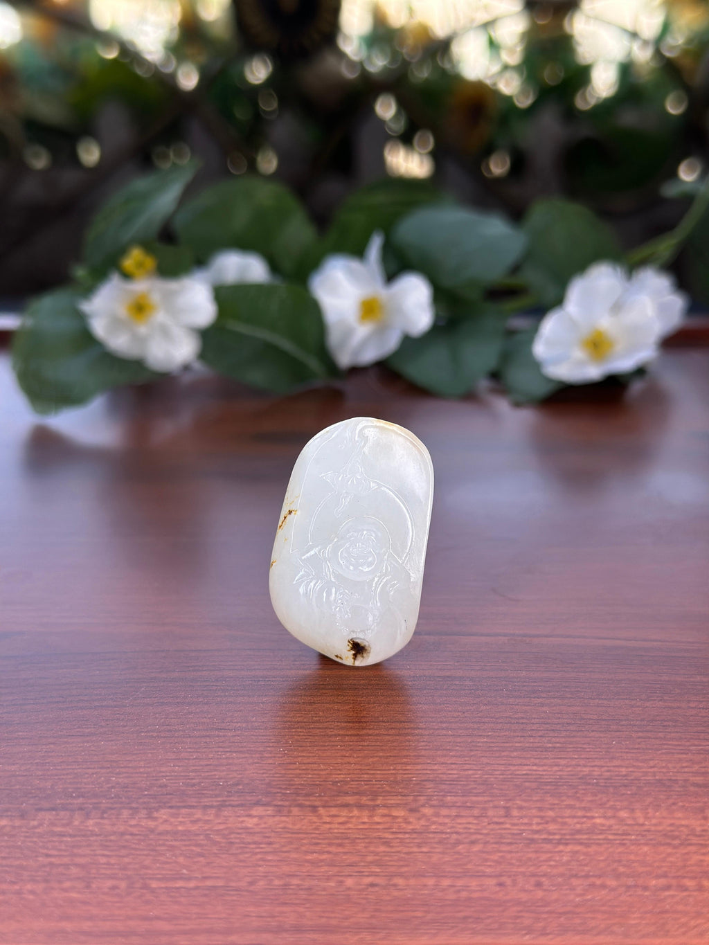 新疆和田玉精品白玉籽料弥勒佛挂件（yc706483）