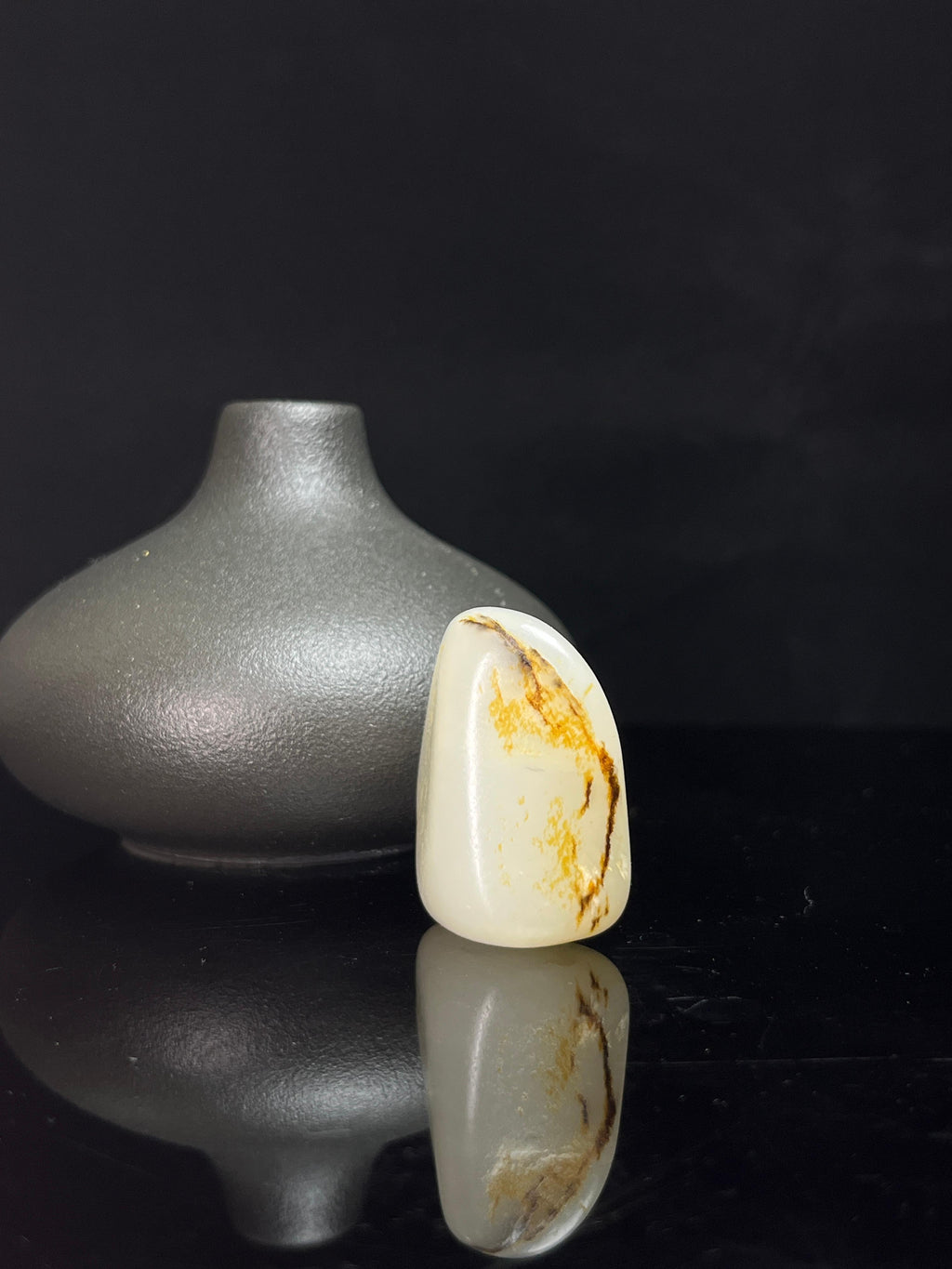 新疆和田玉籽料原石洒金皮挂件原皮独籽3（yc235080）