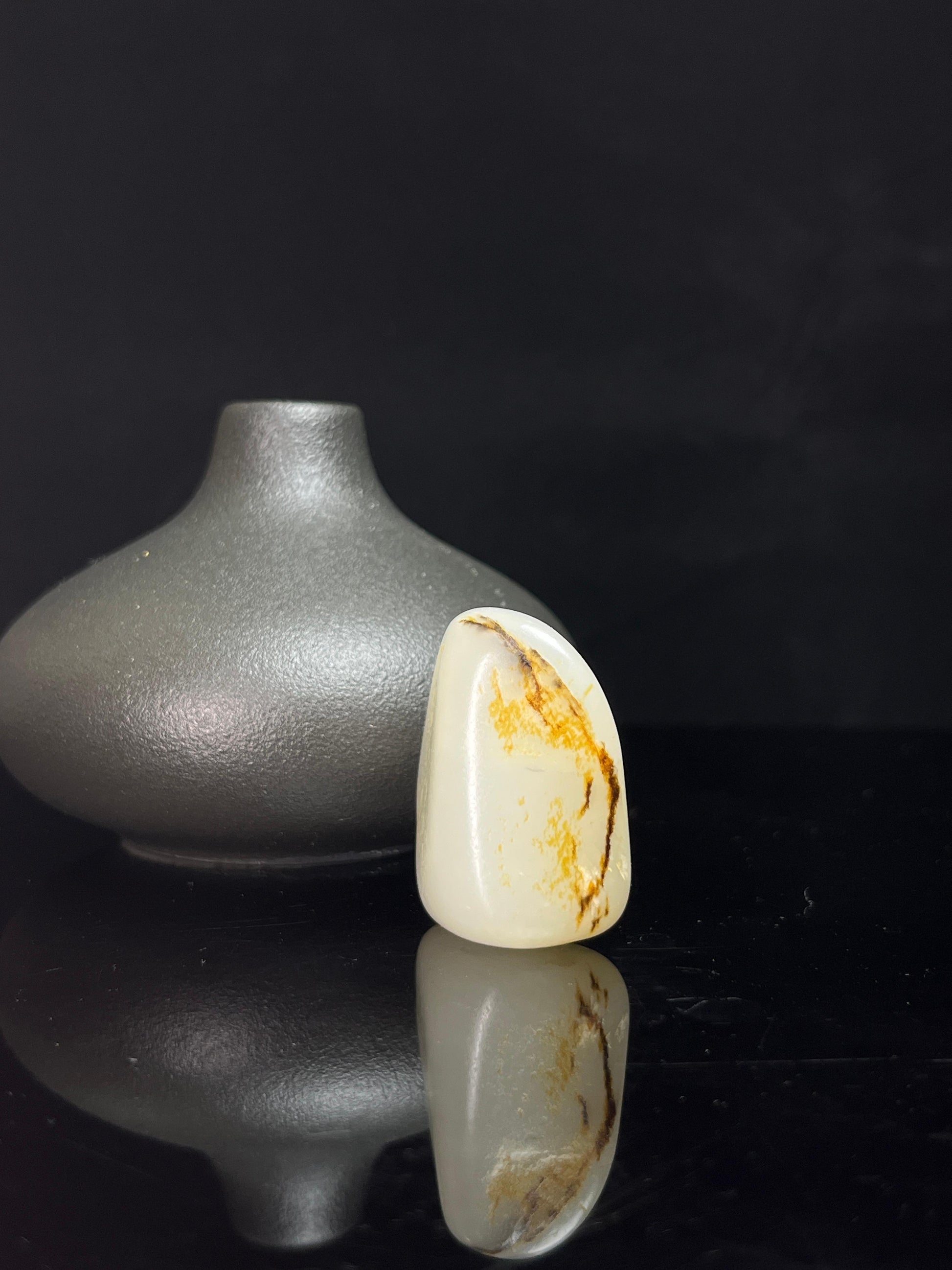 新疆和田玉籽料原石洒金皮挂件原皮独籽3（yc235080）