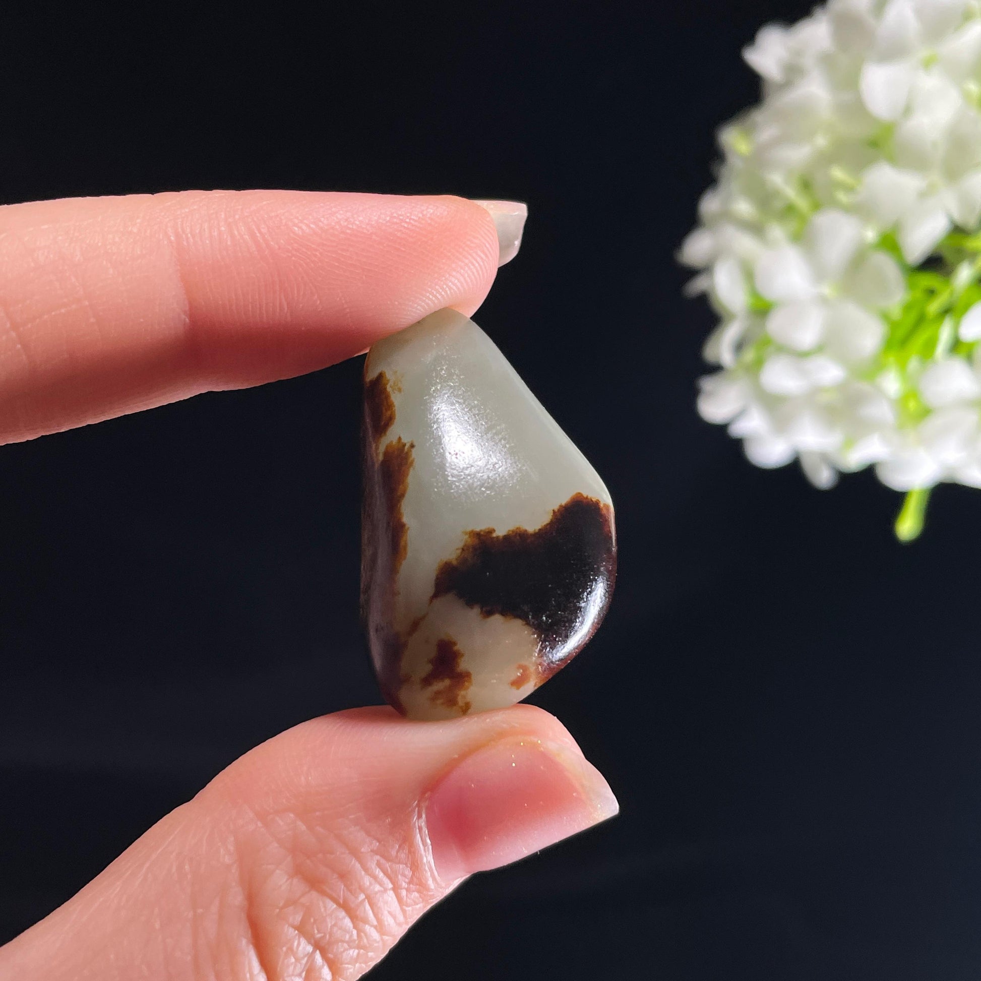 和田玉青白玉“丹华蕴秀”聚红皮籽料（yc408773）