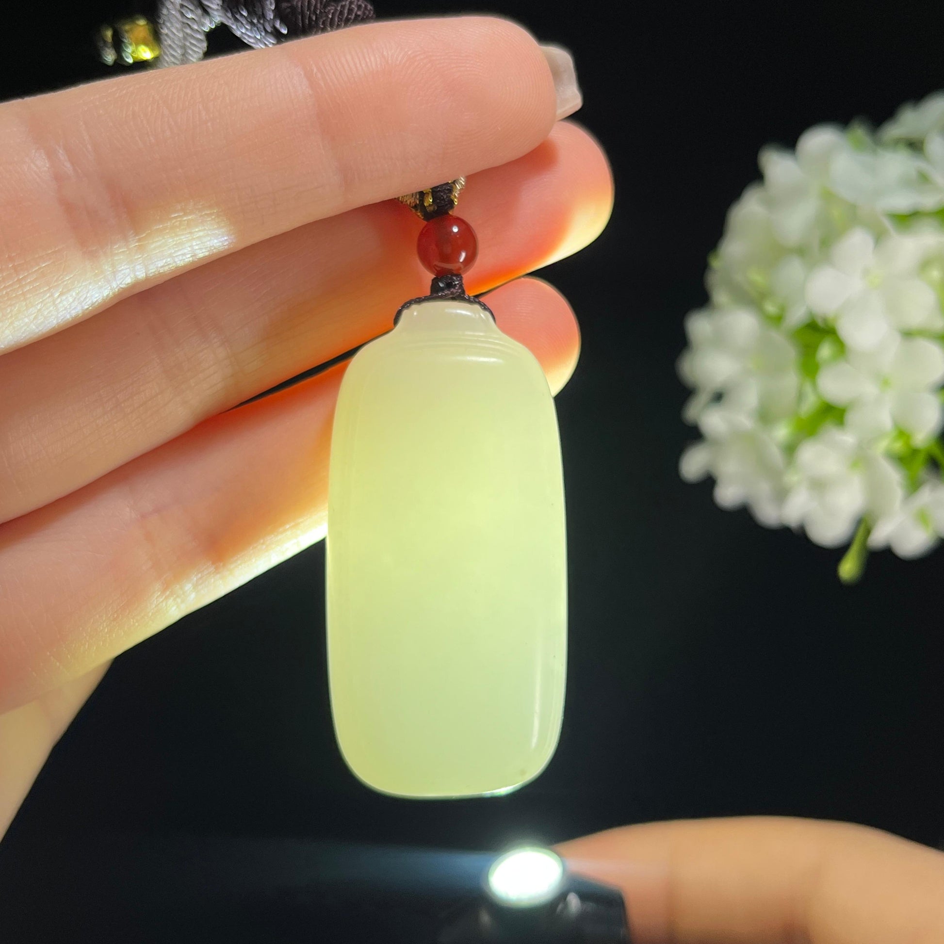 s，和田玉白玉平安无事牌（yc379807）