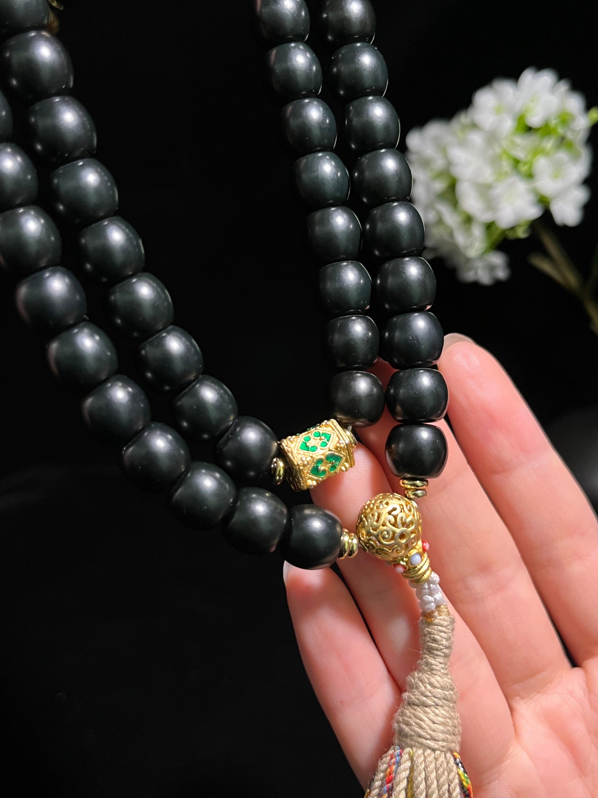 和田玉黑青项链（yc245273）