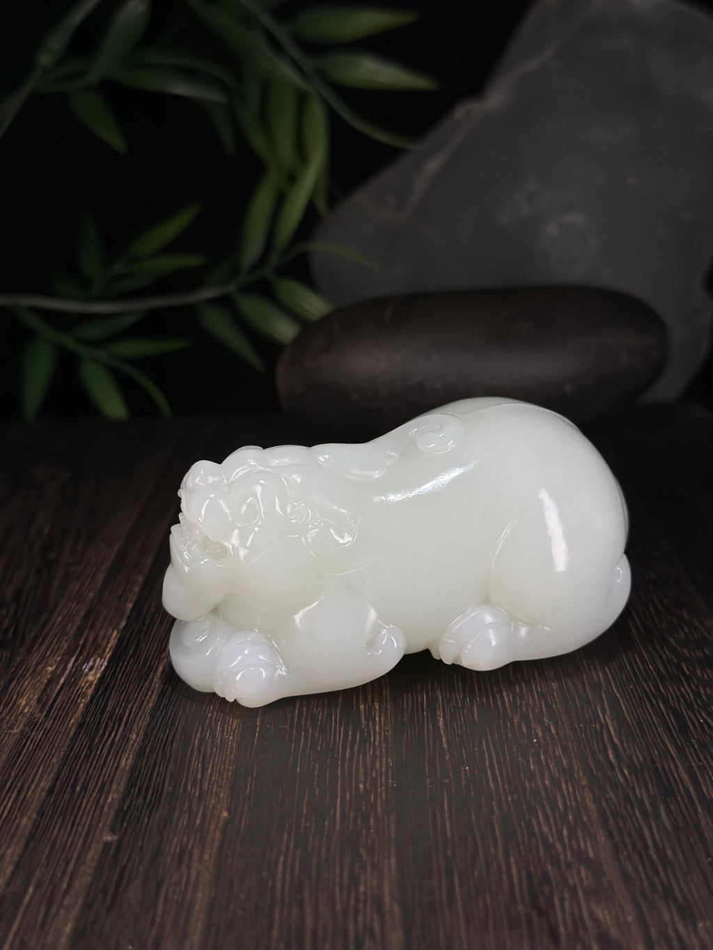 和田玉精品白玉貔貅手把件（yc703067）