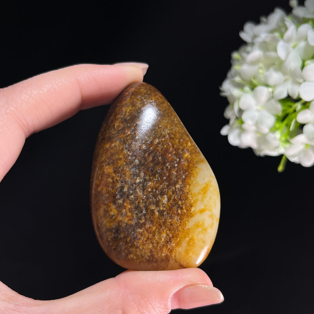 和田玉青白玉“尘痕秋渡”秋梨皮洒金皮籽料（yc350473）