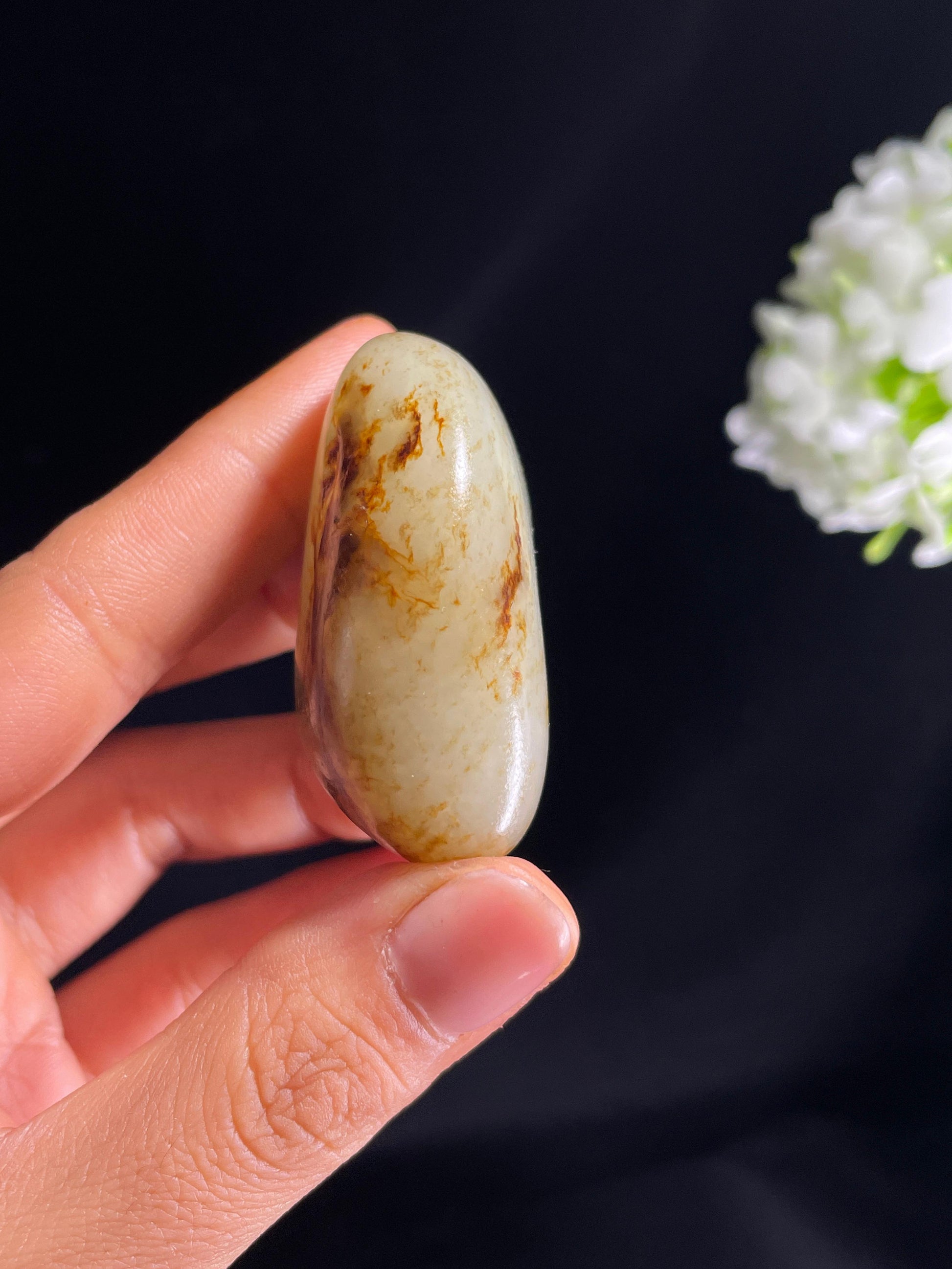 和田玉白玉洒金皮聚红皮籽料原石（yc264638）