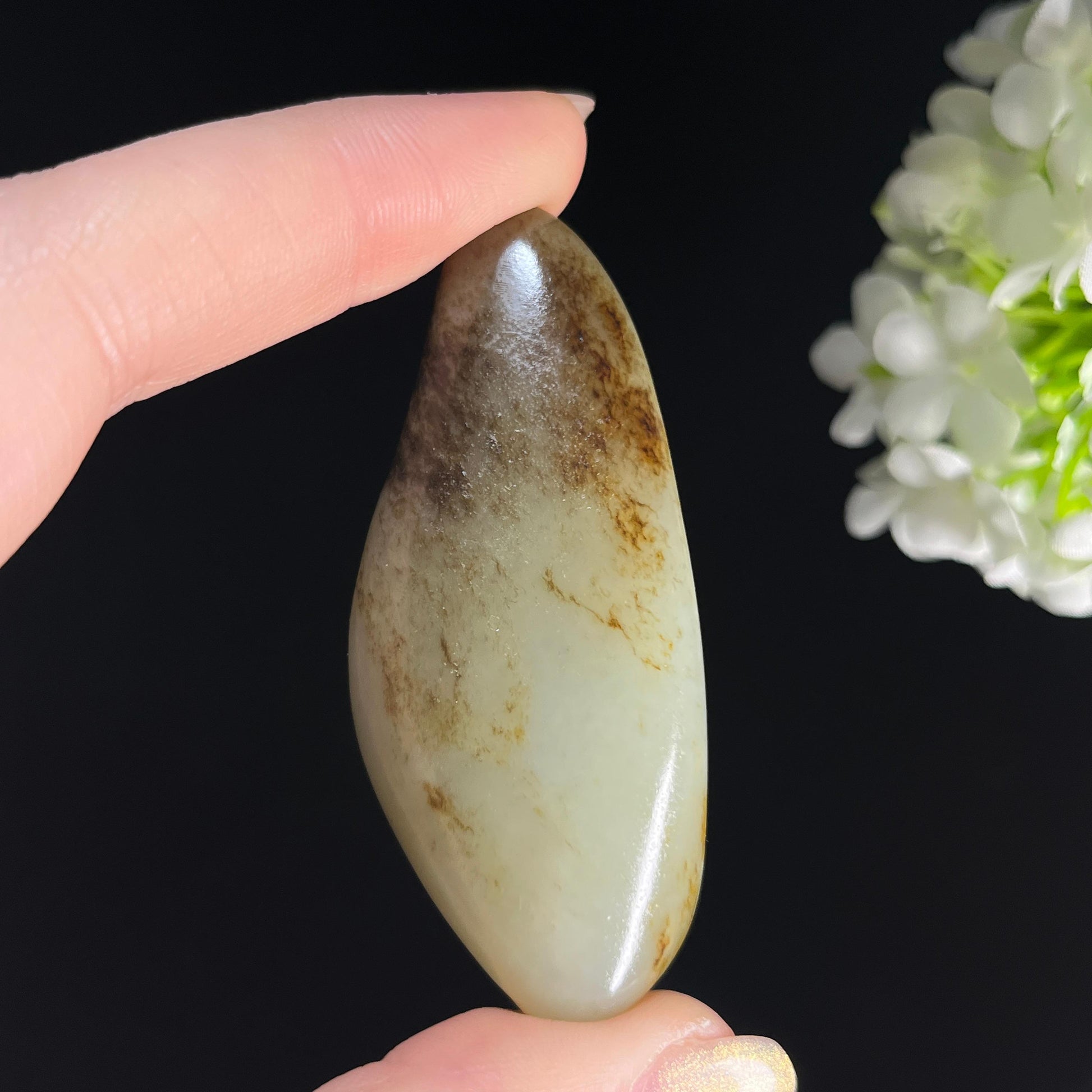 和田玉青白玉“秋霭横青”秋梨皮籽料（yc361307）