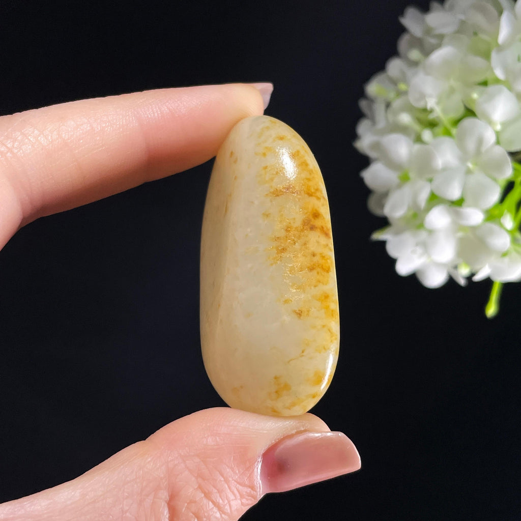 和田玉白玉“星屑落霜”洒金皮籽料（yc391363）