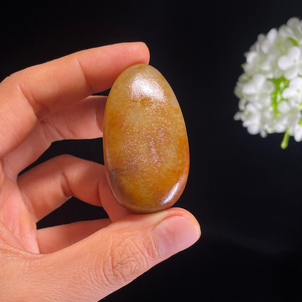 和田玉青白玉“晚风灯芯”聚黄皮籽料（yc318268）