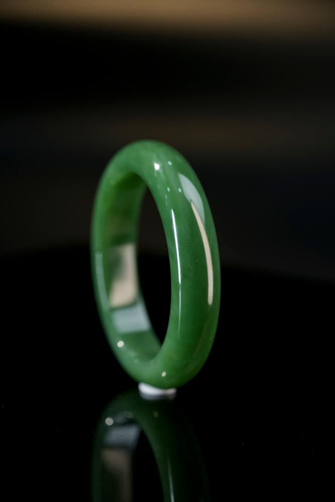 新疆天然和田玉碧玉手镯6（yc253293）