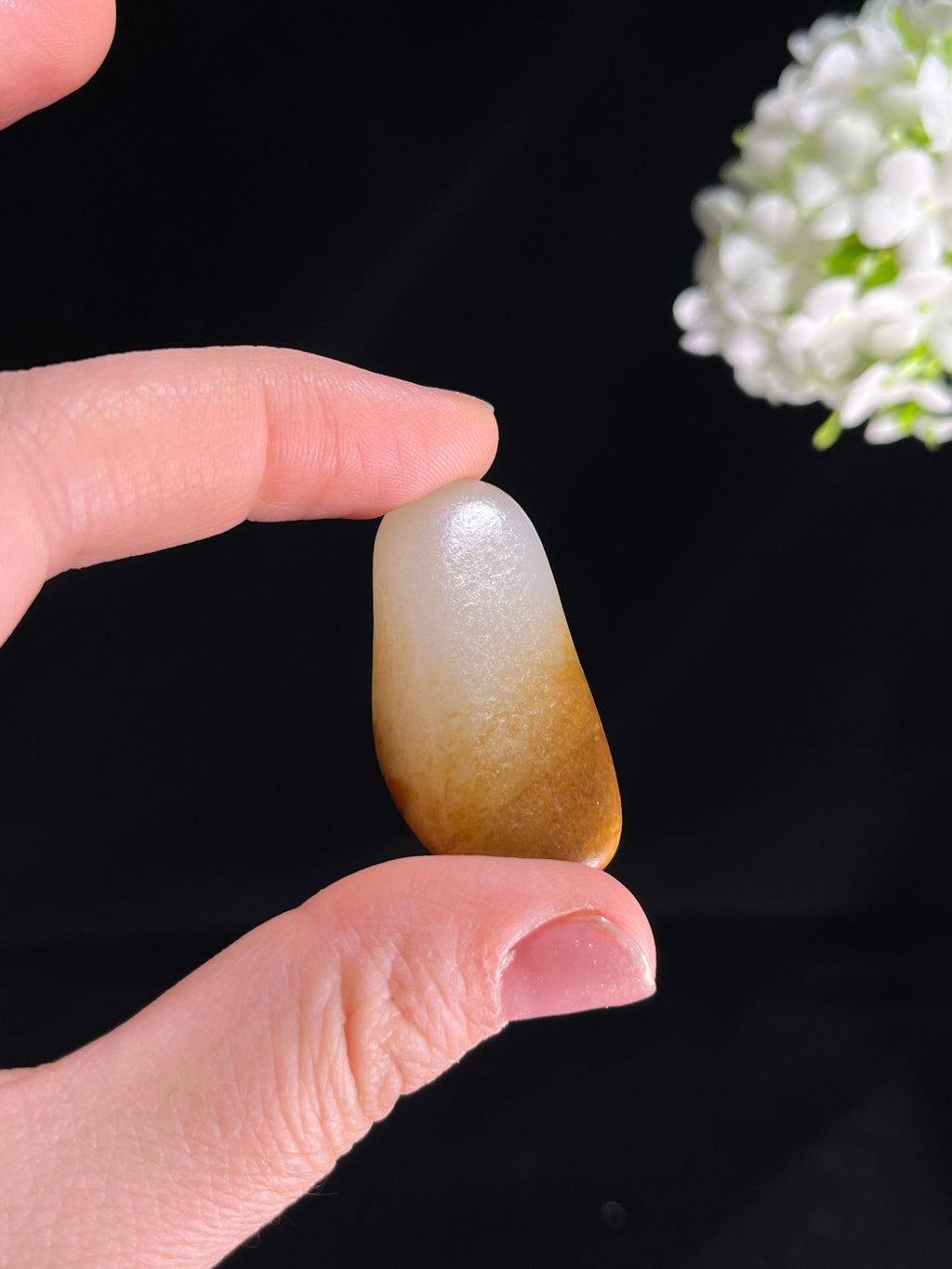 和田一级白玉秋梨皮“金韵凝脂”籽料原石（yc265721）