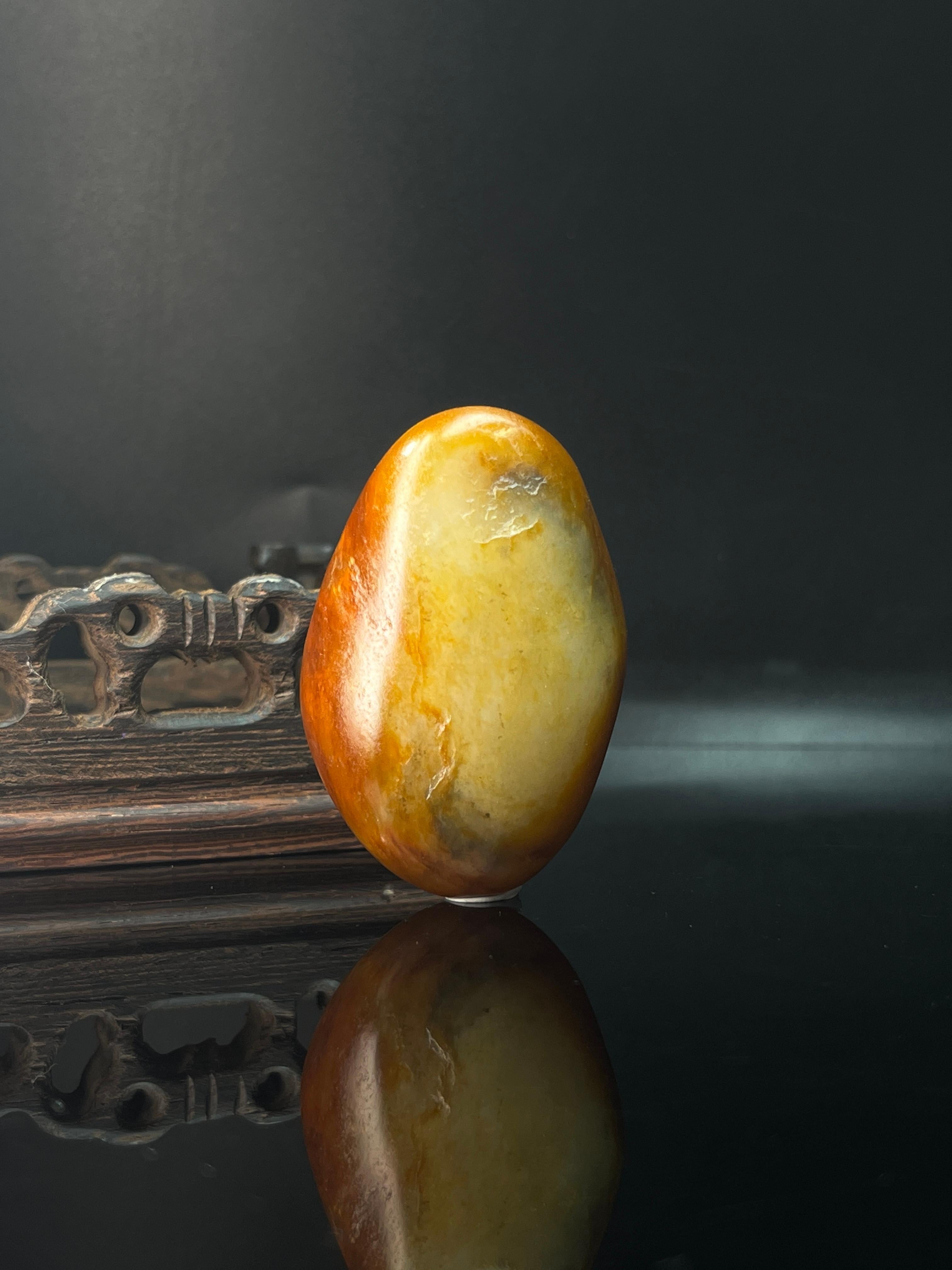 中国玉石、骨董、砡 新疆和田玉籽料原石聚红皮挂件3（yc236634） – 添福玉器