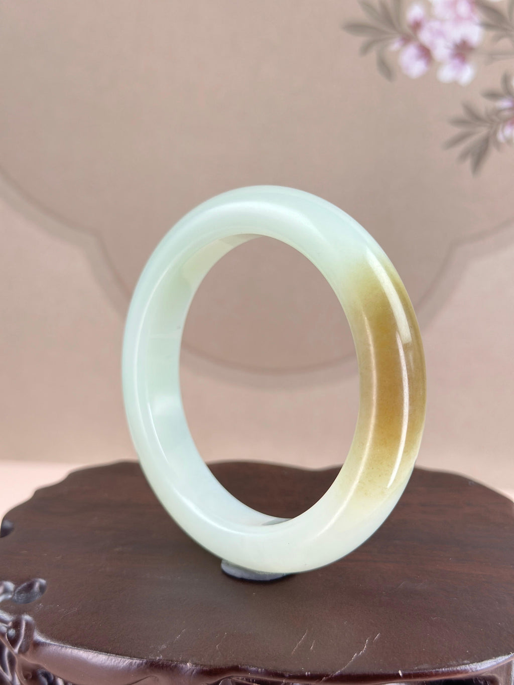 珍品和田玉一口糖平安镯（卡56）（yc752141）