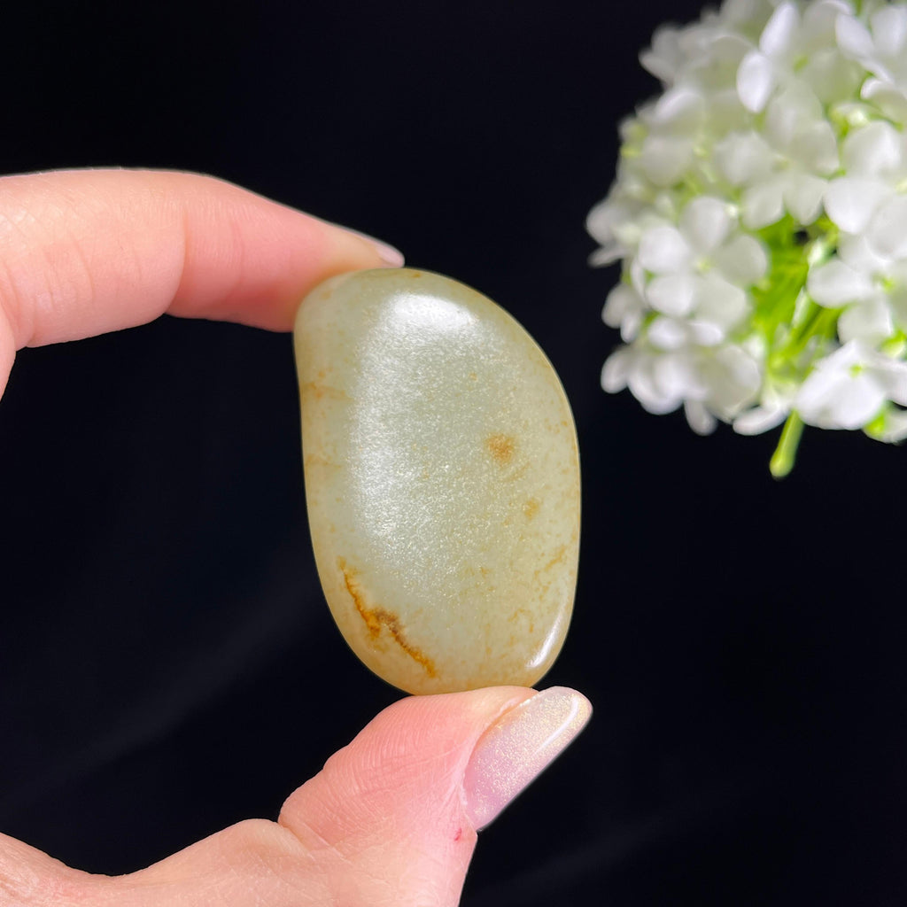 和田玉青白玉“金尘落砚”洒金皮籽料（yc354481）