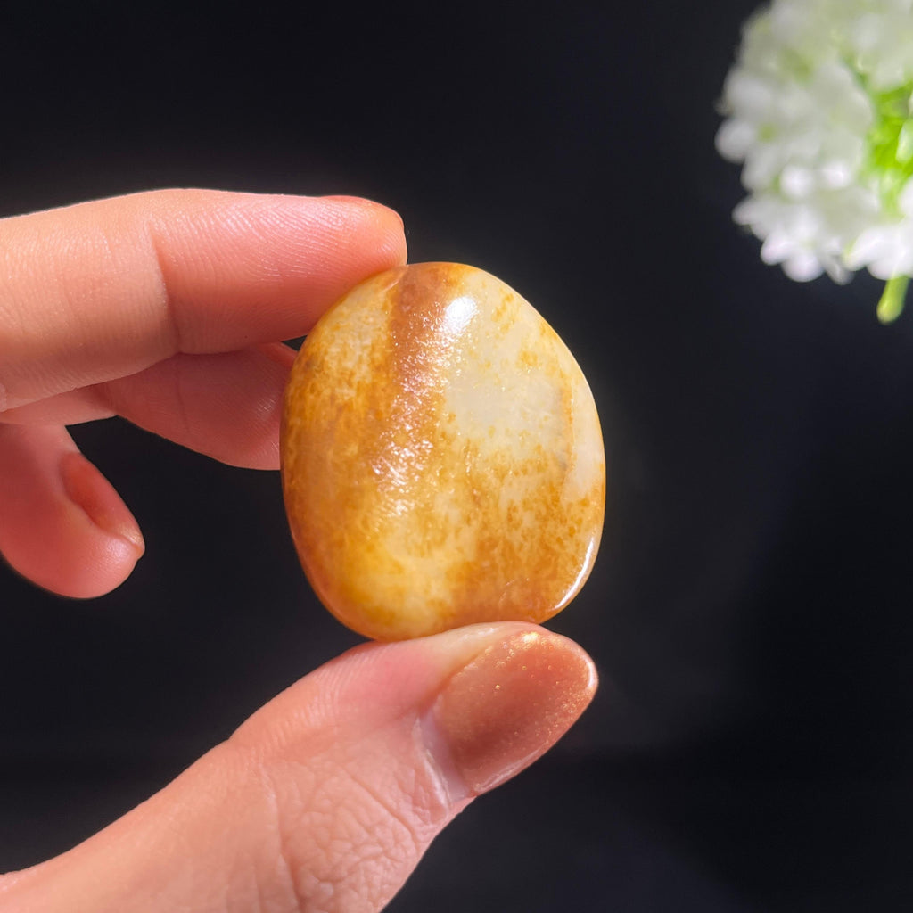 和田玉白玉“金滩映月”黄沁皮籽料（yc387429）