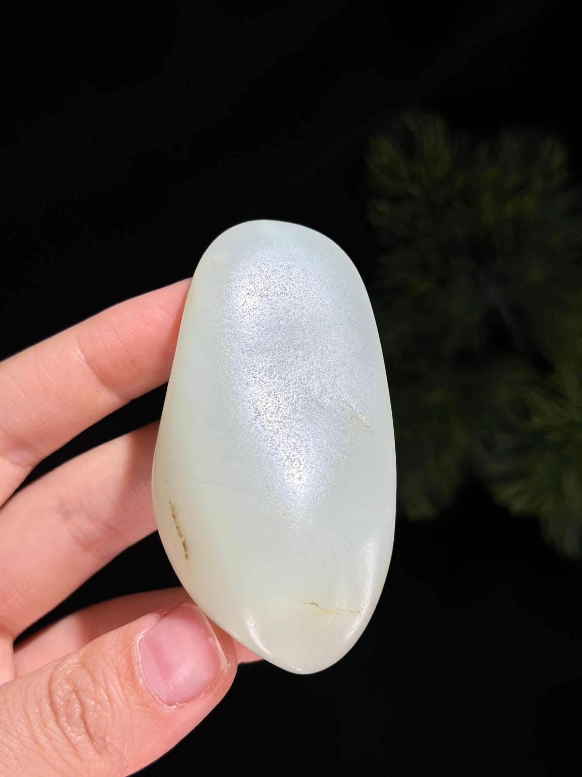 新疆和田玉白玉淡洒金皮精品籽料手把件（yc681631）