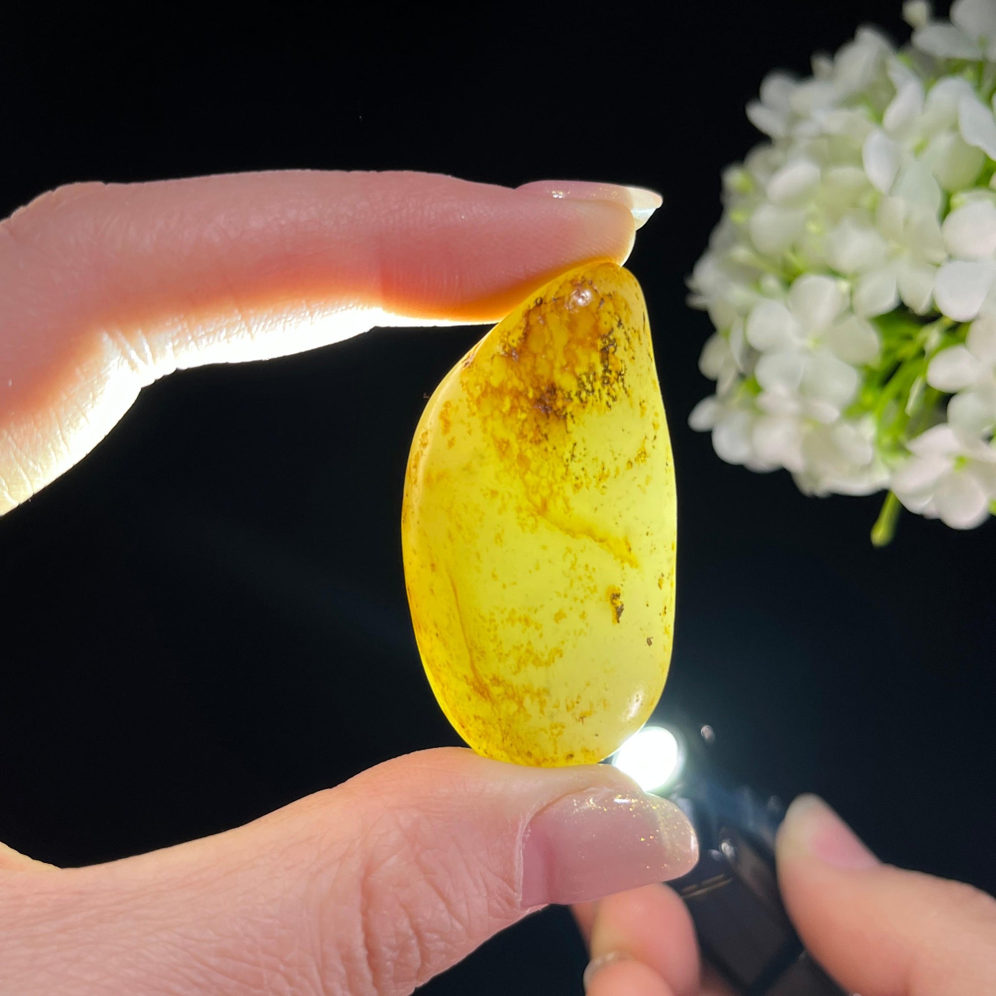 和田玉青白玉“风絮金尘”洒金皮籽料（yc350310）