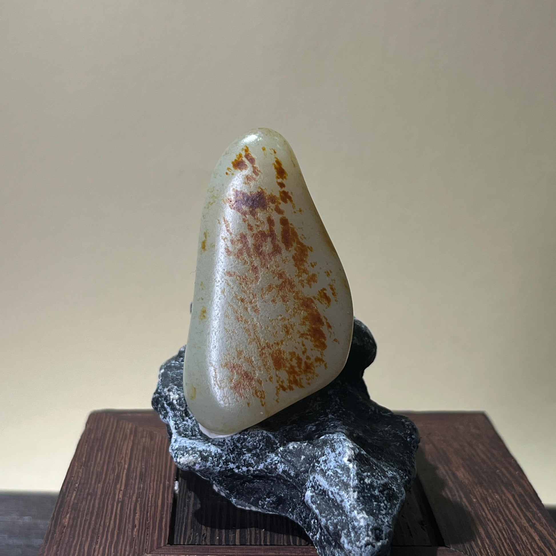 和田玉红皮洒金独籽（yc208924）