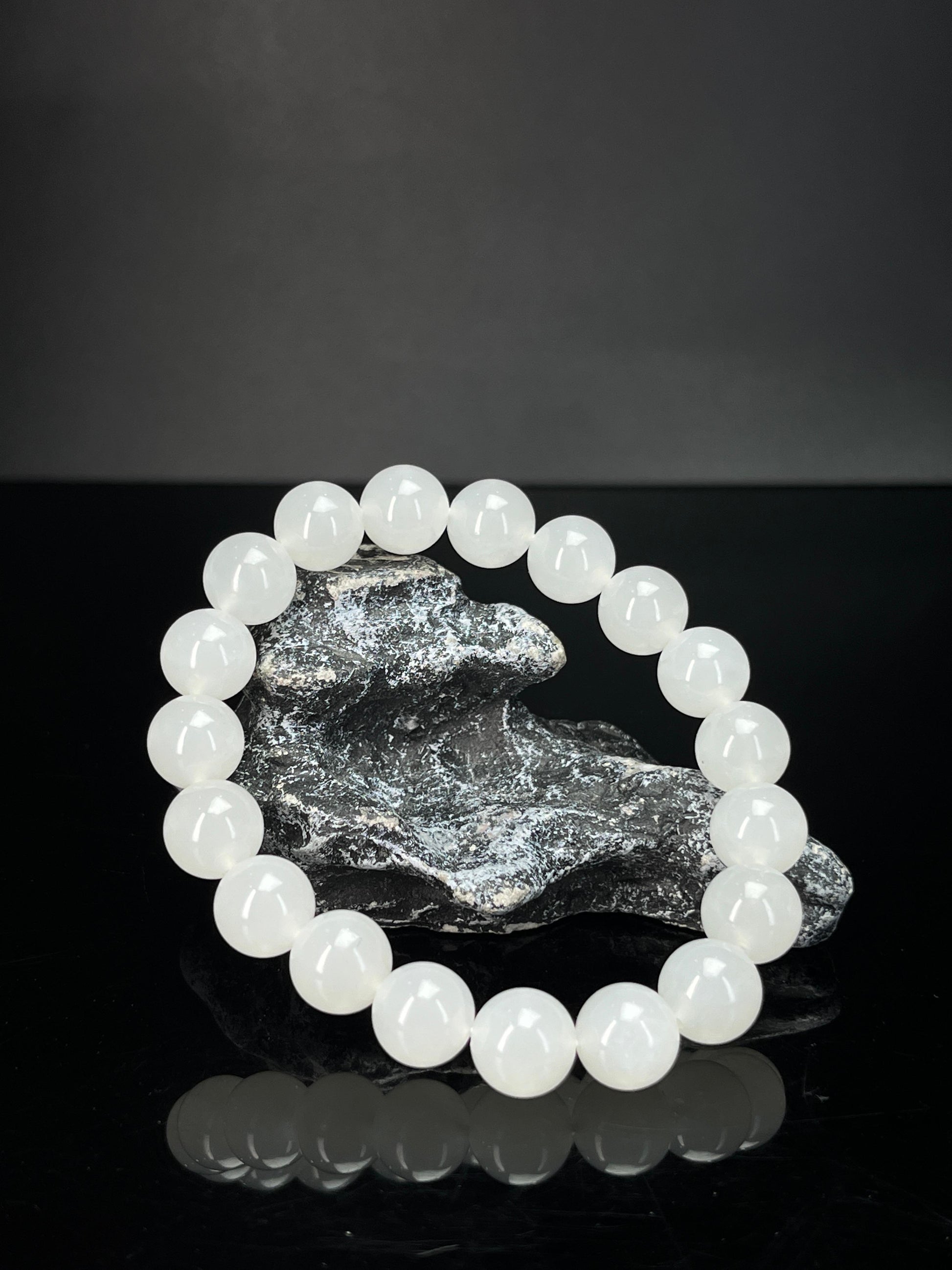 和田玉一级白手串（10卡）秒（yc234093）