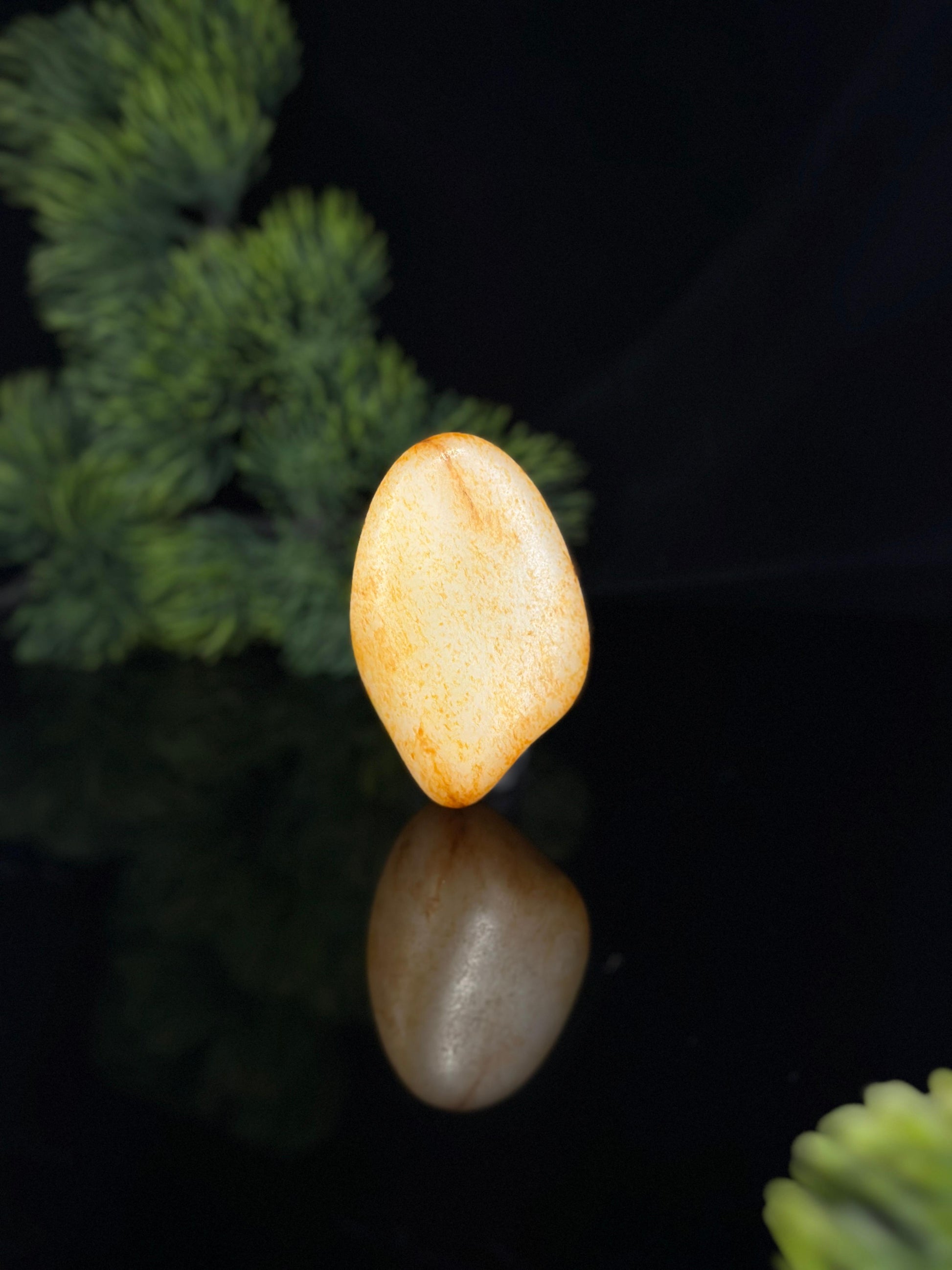 新疆天然和田玉白玉通体洒金皮收藏级籽料手把件（yc476251）