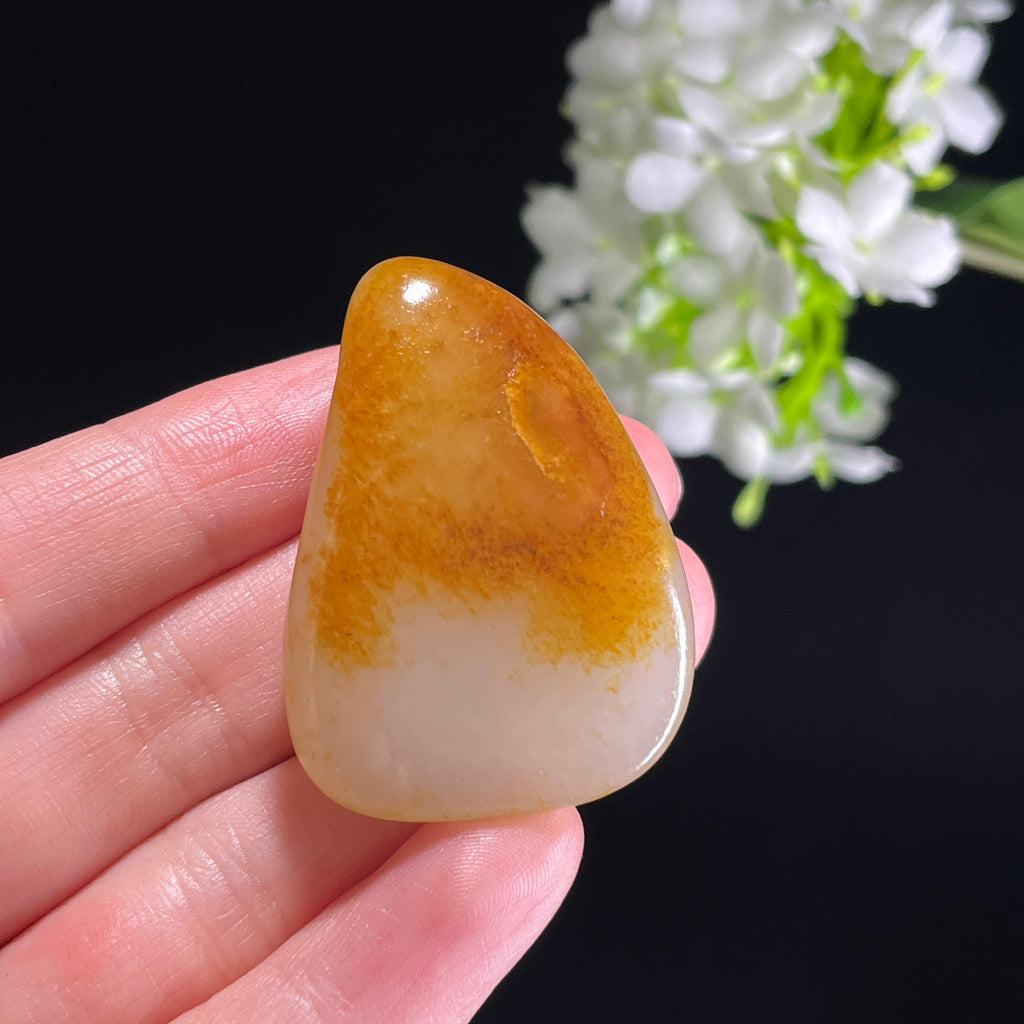 和田玉青白玉“金霖寒光”洒金皮籽料（yc342061）