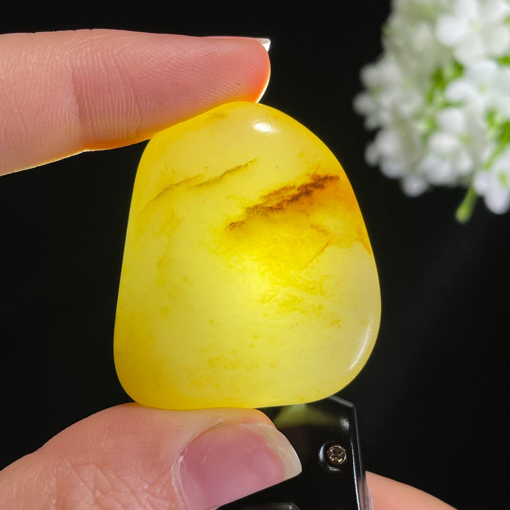 和田玉白玉“月渡金波”洒金皮籽料（yc416546）
