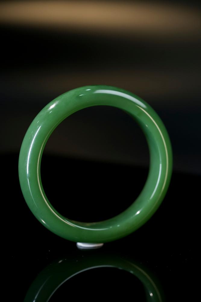 新疆天然和田玉碧玉手镯11（yc253305）