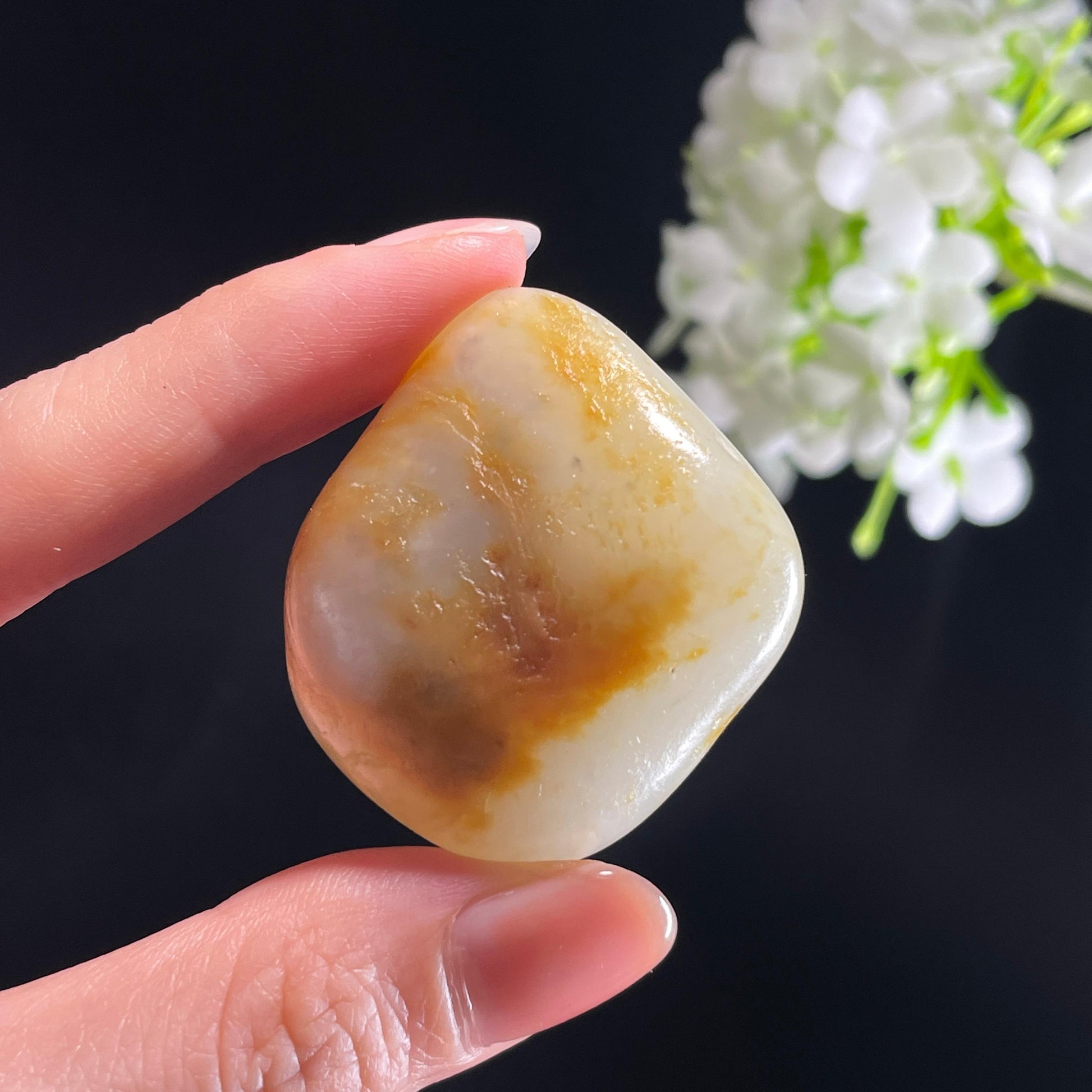 和田玉“金漪凝玉”白玉洒金皮籽料（yc422613）