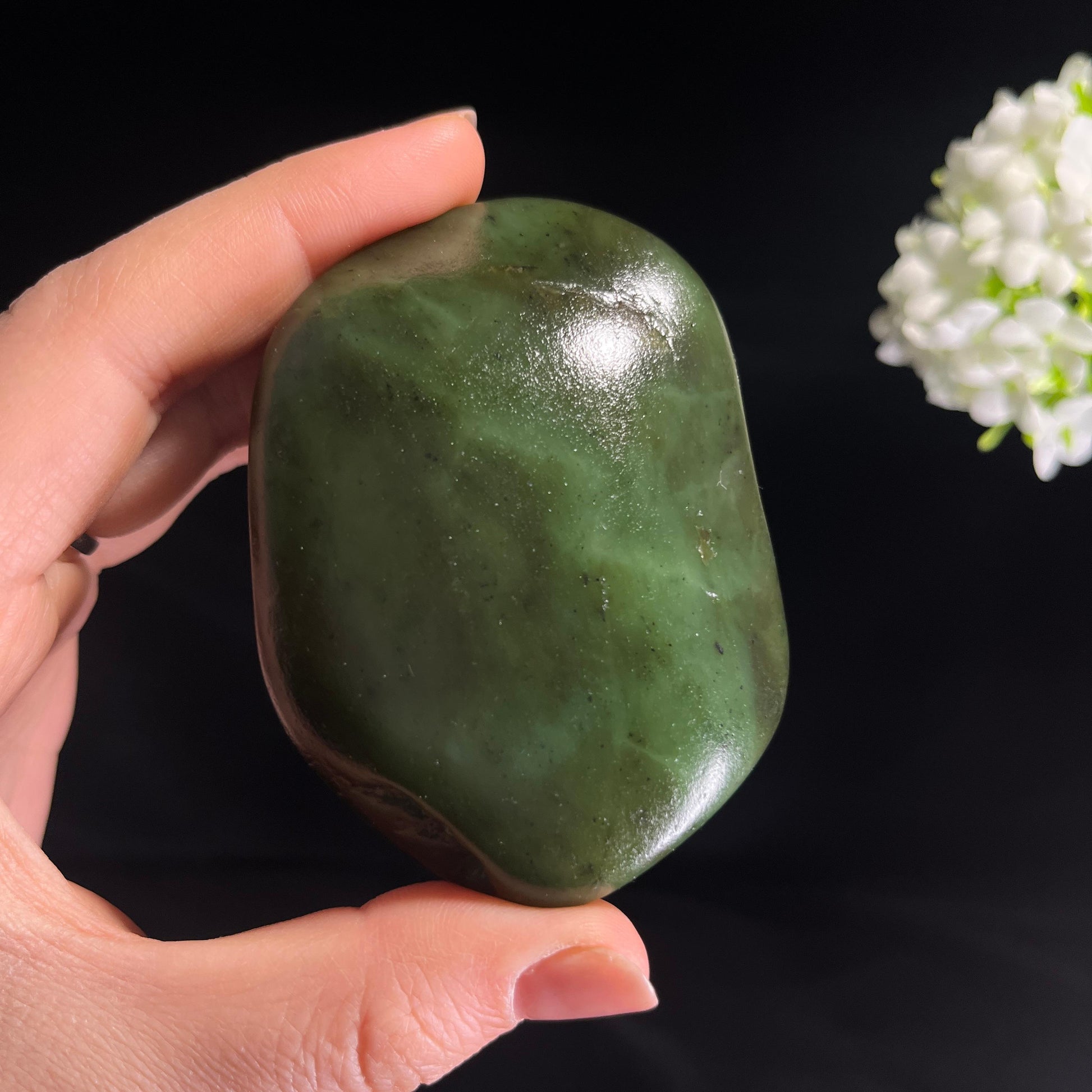 和田玉碧玉“墨涧纤痕”籽料原石（yc280337）