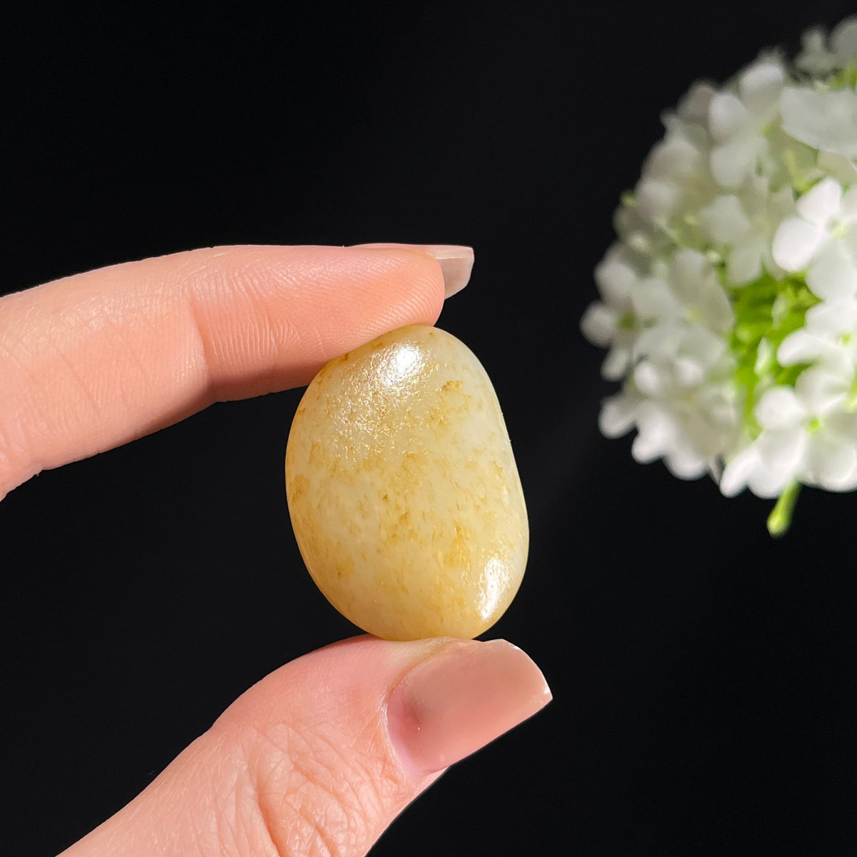 和田玉白玉“霜金漫玉”洒金皮籽料（yc386482）