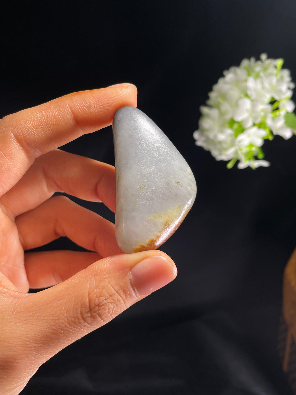 和田玉白玉青花聚红皮籽料原石（yc264635）