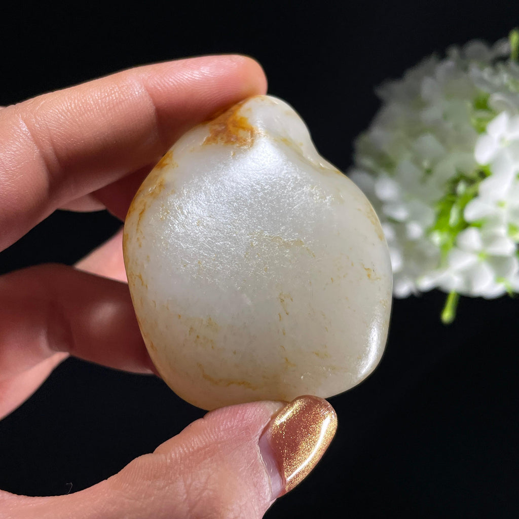 和田玉白玉“金纹萦月”洒金皮籽料（yc392667）